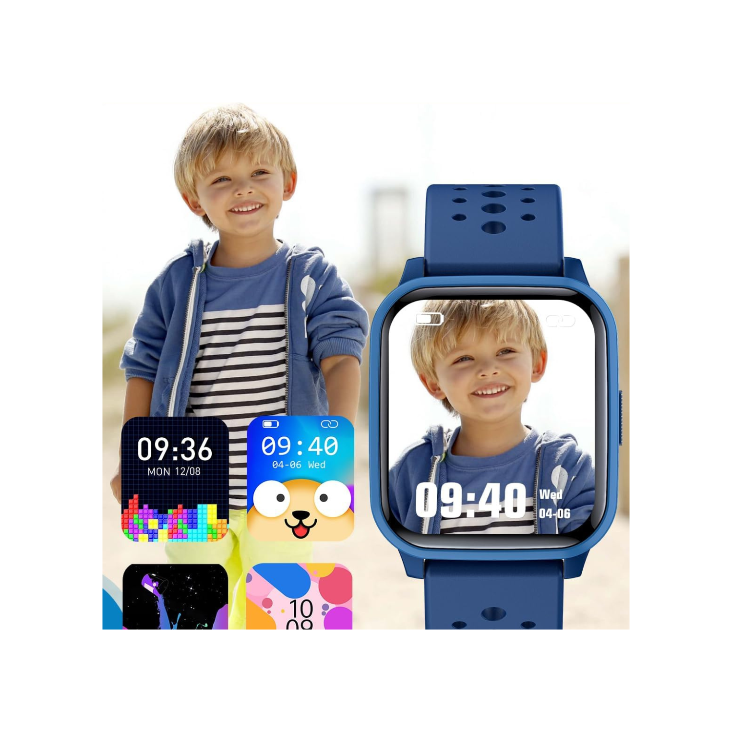 Kids Smart Watch for Girls Boys, Smart Watch Gifts for 4-16 Years Old with Sleep Mode Multiple Sports Modes Pedometer Birthday Gift for Boys Girls