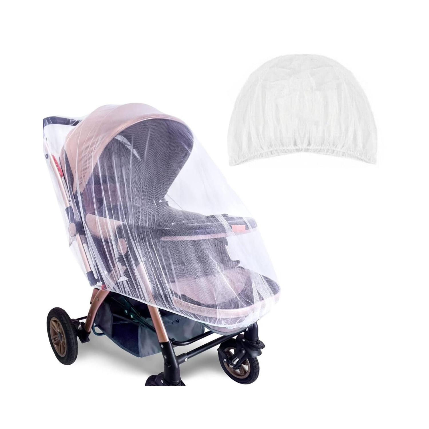 Party Propz Mosquito Net For Stroller/White Mosquito Net For Baby Carriers, Stroller, Pram, Car Seats, Baby Cots, Cradles/Outdoor, Unisex Baby - Pack