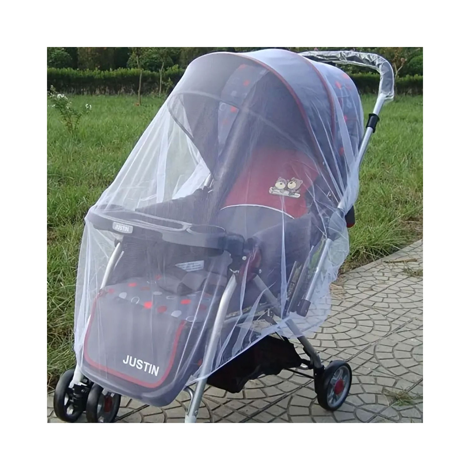 Party Propz Mosquito Net For Stroller/White Mosquito Net For Baby Carriers, Stroller, Pram, Car Seats, Baby Cots, Cradles/Outdoor, Unisex Baby - Pack