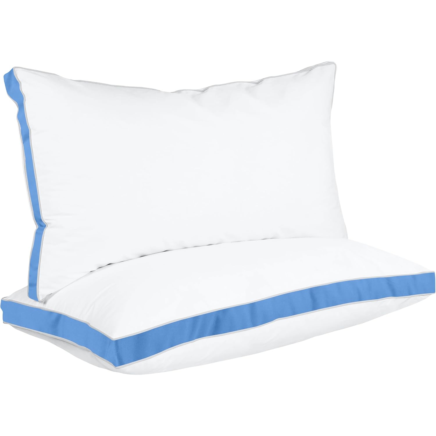 Oreillers de lit Utopia pour très grand lit, ensemble de 2, fraîcheur de la qualité de l'hôtel, oreiller à goussets pour le dos, le ventre ou le côté