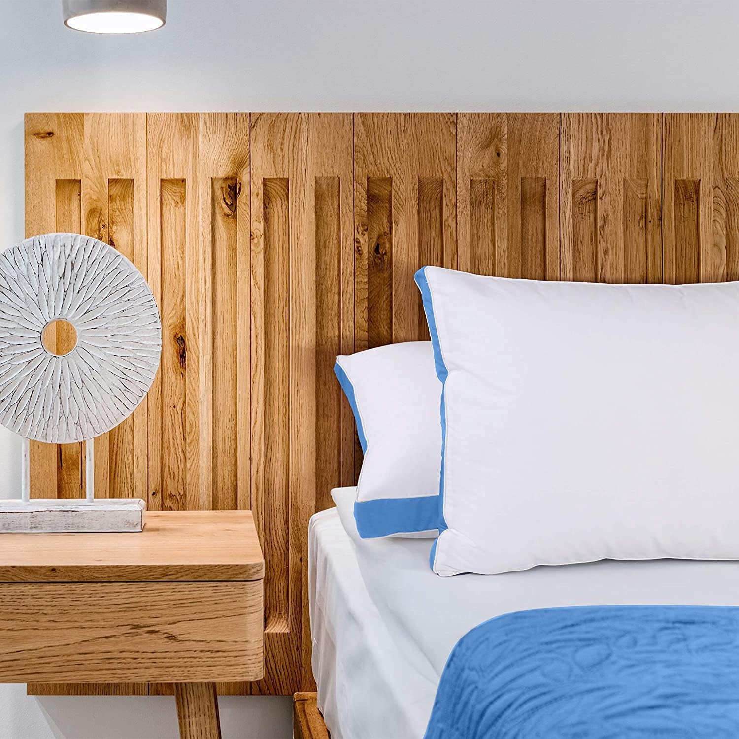 Oreillers de lit Utopia pour très grand lit, ensemble de 2, fraîcheur de la qualité de l'hôtel, oreiller à goussets pour le dos, le ventre ou le côté