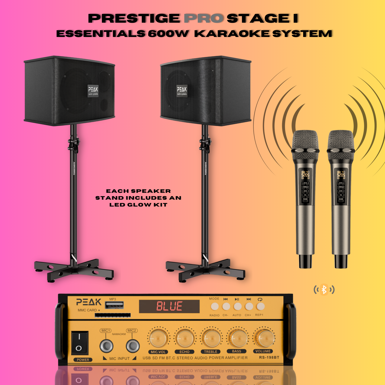 Peak Karaoke GOLD PRESTIGE PRO STAGE I System - 600W