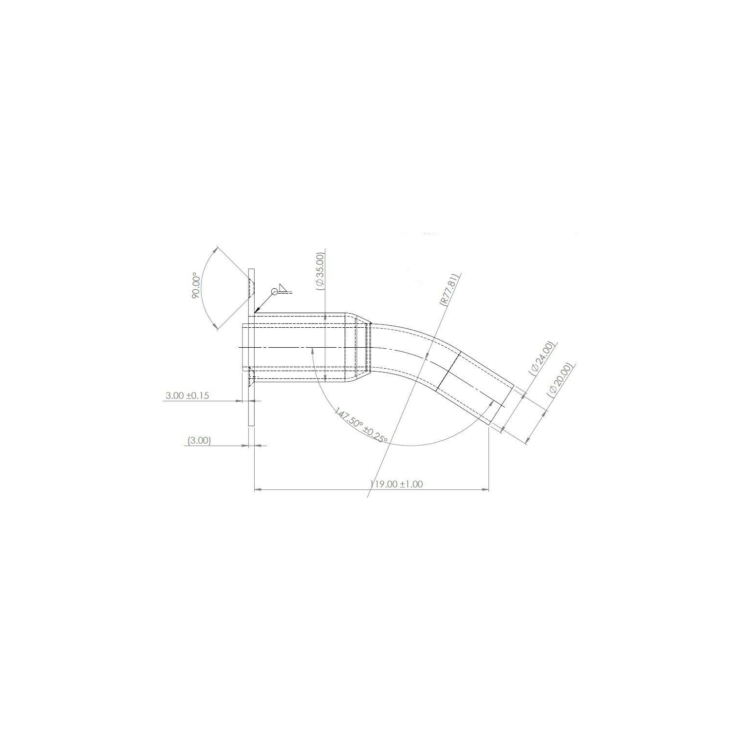 Exhaust Outlet + Backing Plate & Fixings For Eberspacher For Webasto Heater 24Mm