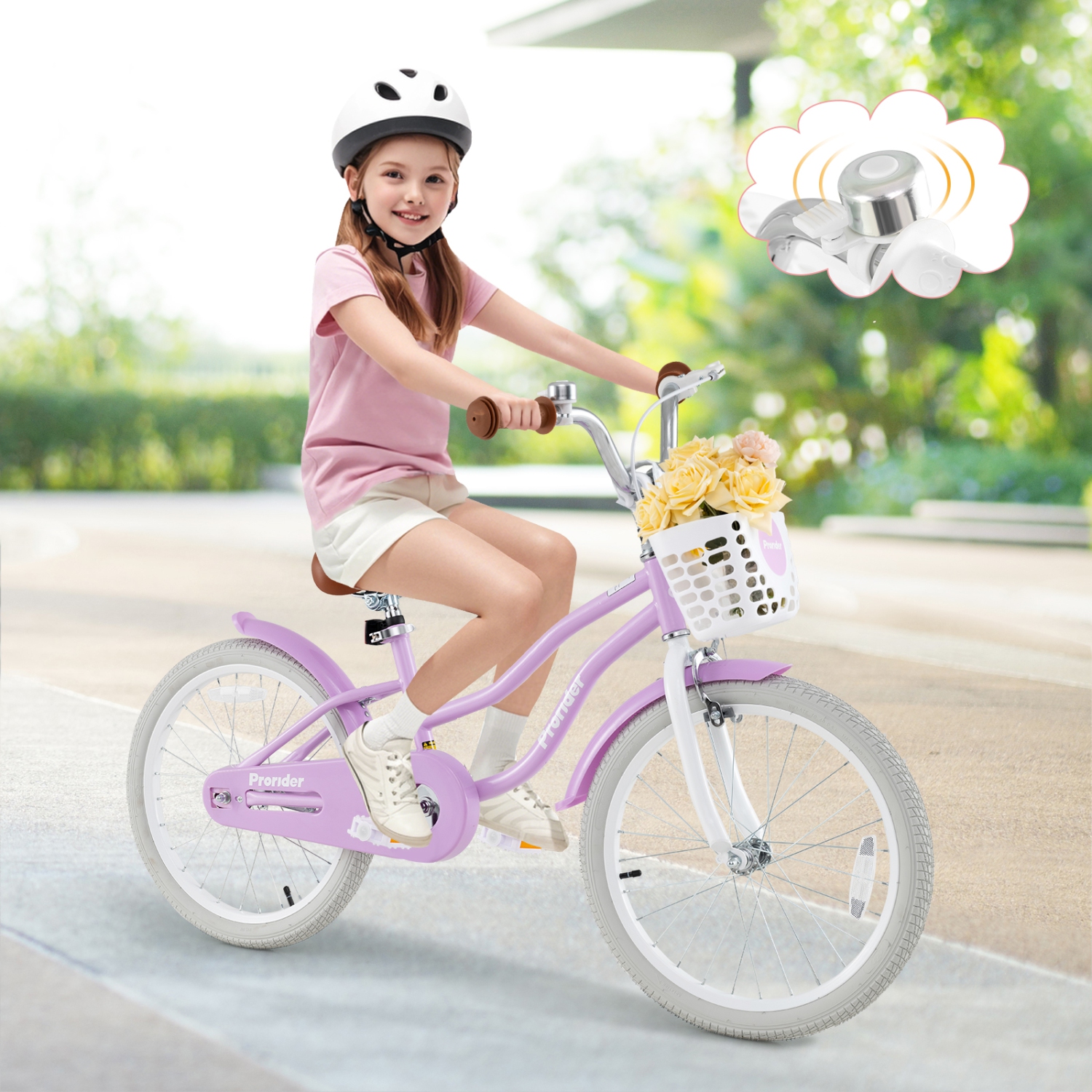 Prorider 20" Kids Bike with Height Adjustable Handlebar & Seat Hand Brake & Coaster Brake