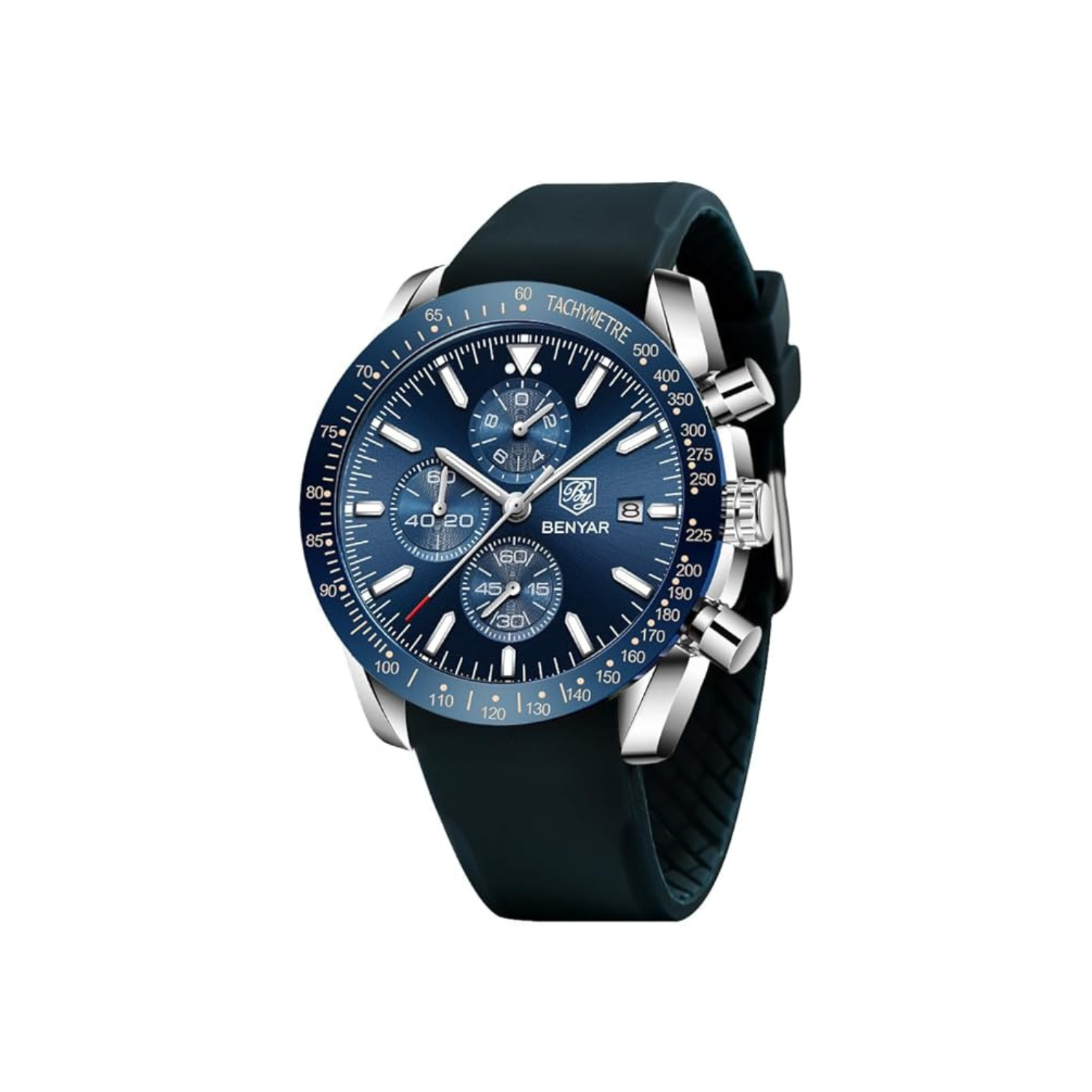 Mens Watches/Montre Homme Chronograph Analog Quartz Waterproof Wrist Watch for Men Business Casual Sport Date Dress Watch with Leather/Stainless