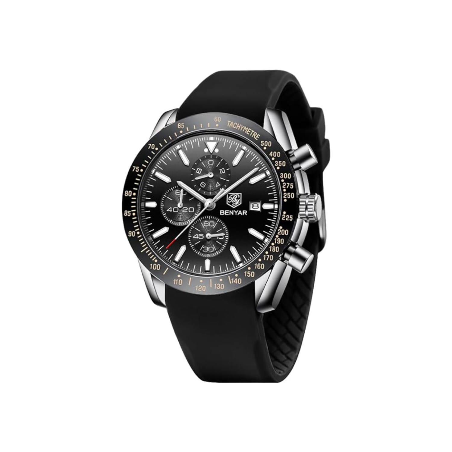 Mens Watches/Montre Homme Chronograph Analog Quartz Waterproof Wrist Watch for Men Business Casual Sport Date Dress Watch with Leather/Stainless