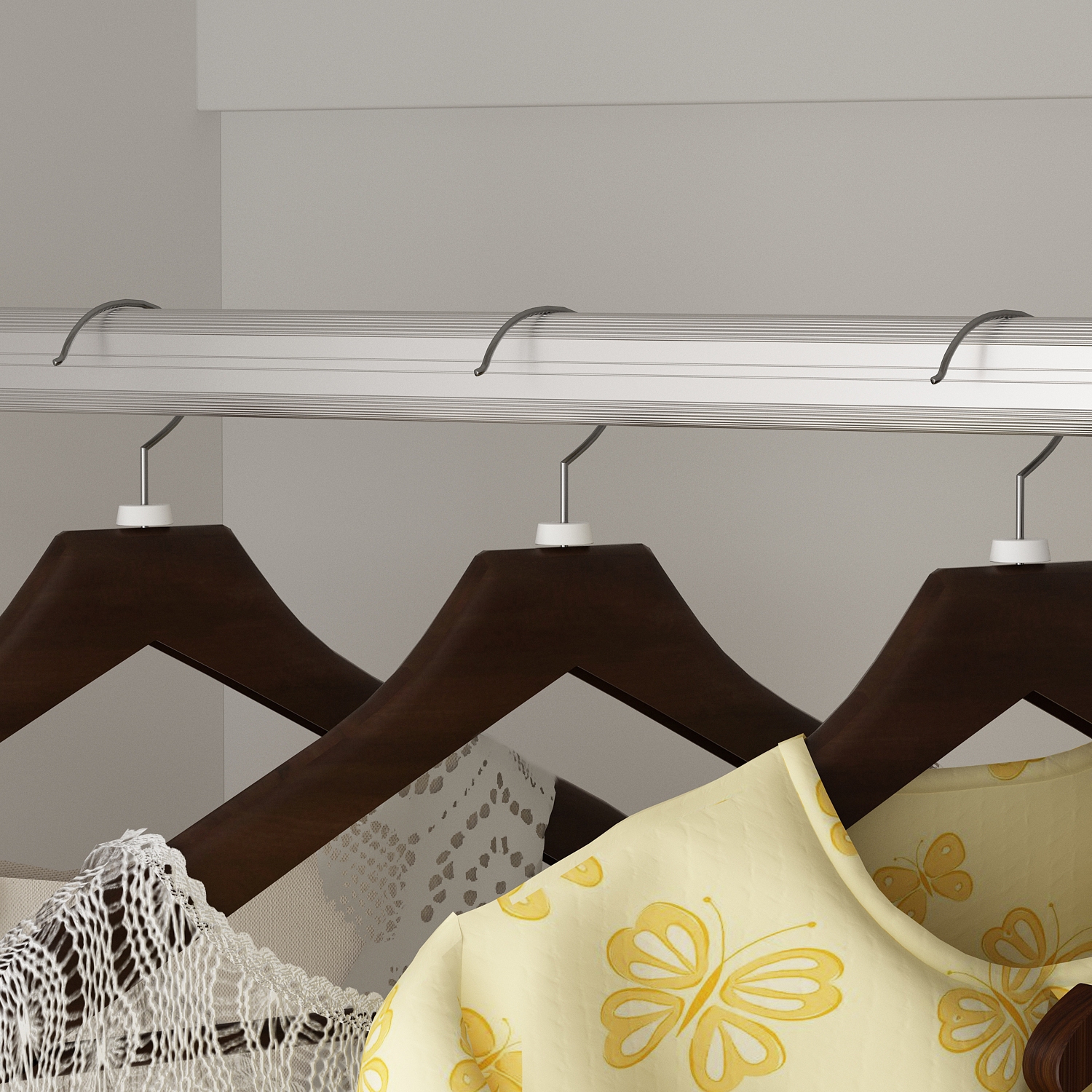 Homsee – Armoire spacieuse à 4 6 portes avec tablettes et tiroirs réglables, blanc