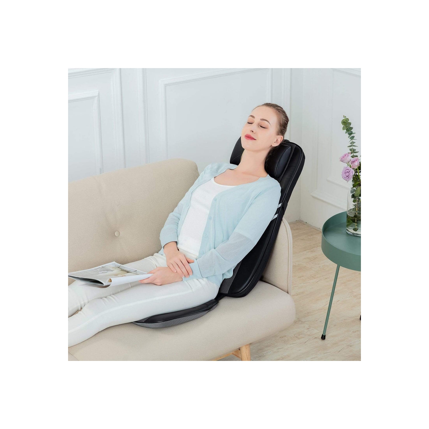 Snailax Back Massager with Heat，Rolling Kneading Seat Massager & Massage Chair Pad - 296