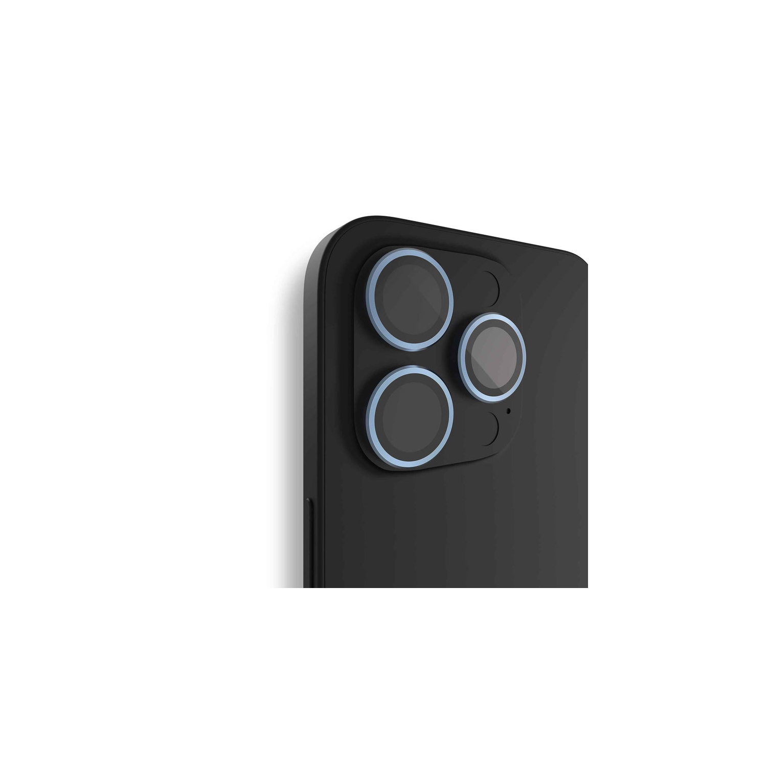 Protecteur de caméra en verre trempé Metallic Blue Pure 3 de BodyGuardz - iPhone 15 Pro/15 Pro Max