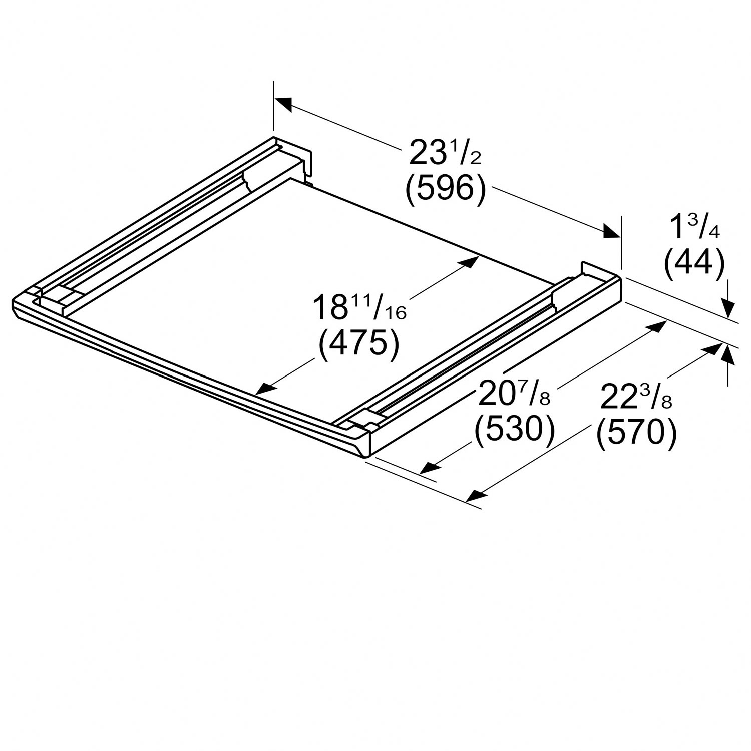 Bosch Stacking Kit with Pull-Out Shelf