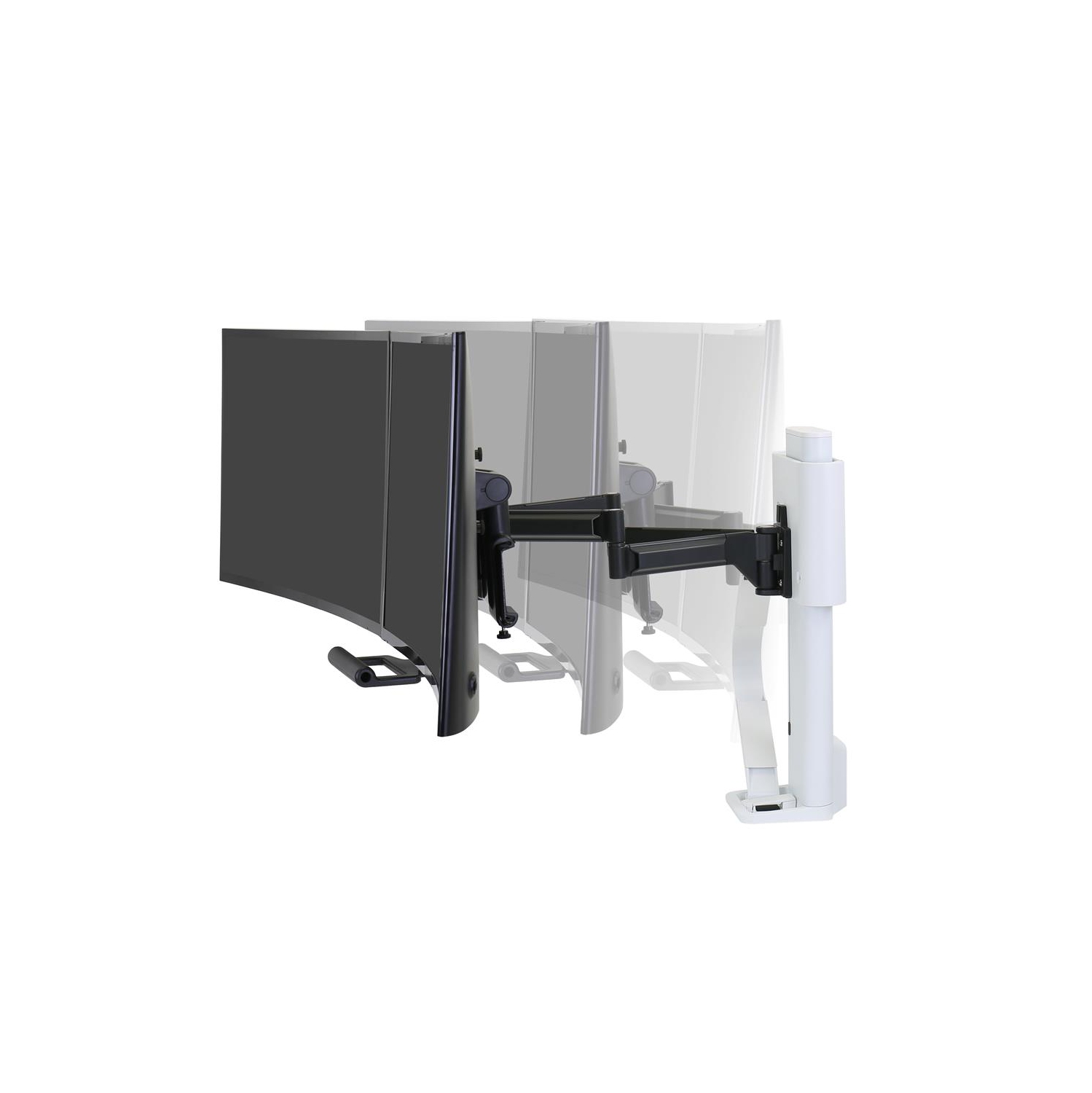 Ergotron TRACE Desktop Dual Monitor Mount - White -