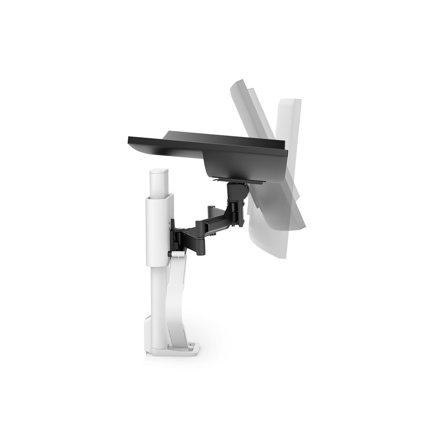 Ergotron TRACE Desktop Single Monitor Mount - White - (45 Ergotron TRACE Desktop Single Monitor Mount - White - (45