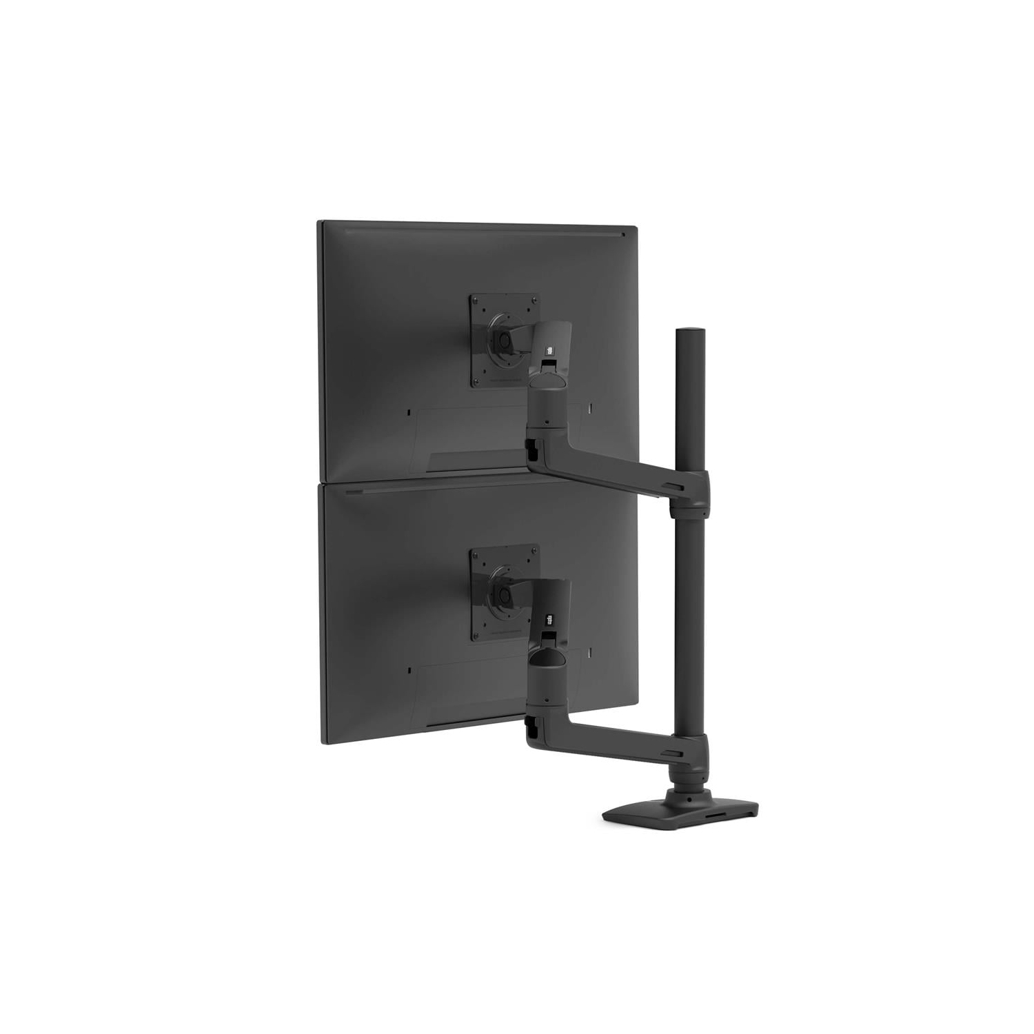Ergotron LX Dual Stacking Arm, Tall Pole for Multi-Monitor Mount - Matte Black - (45-509-224)