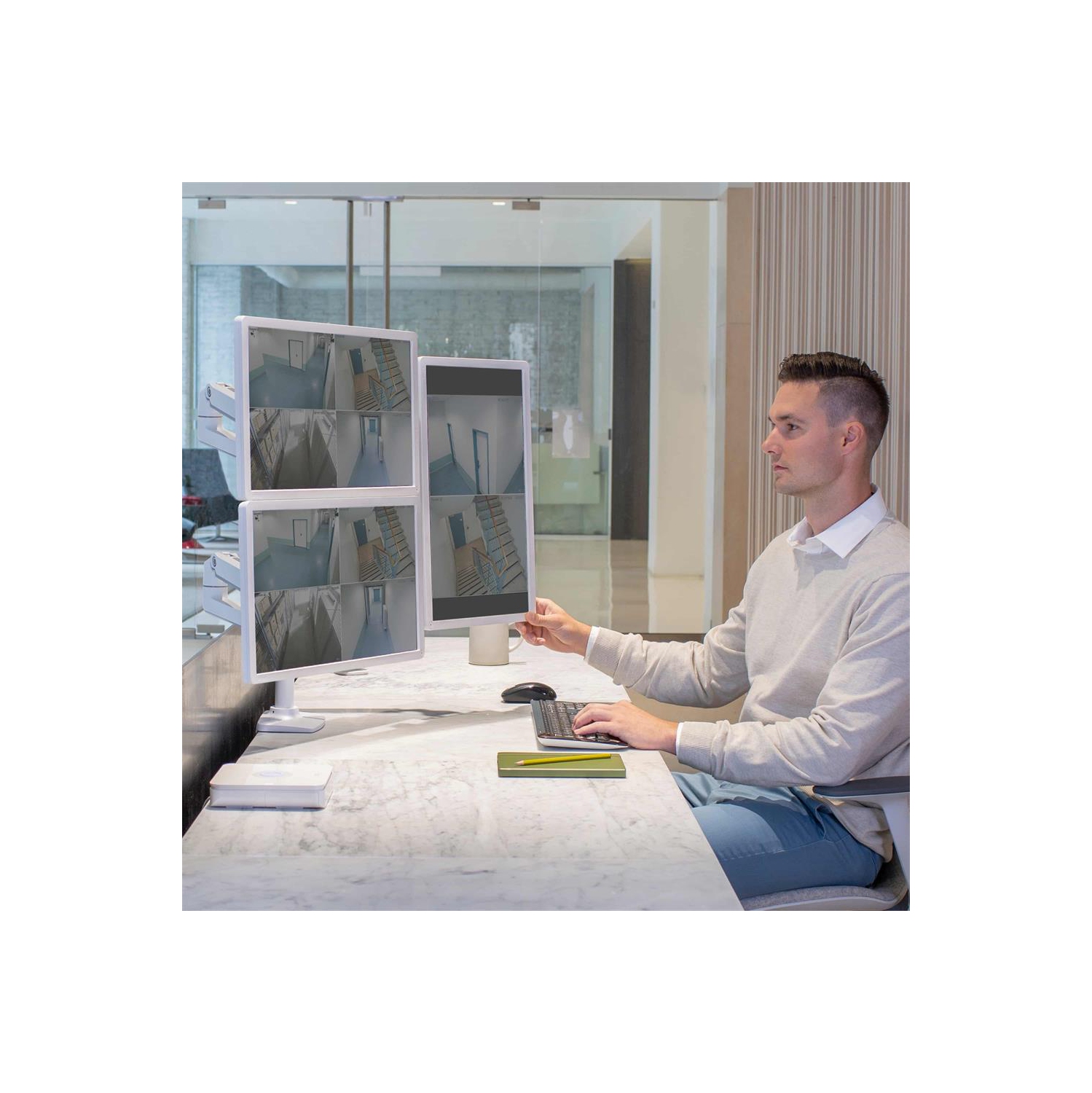 Ergotron LX Arm, Extension and Collar Kit - White -