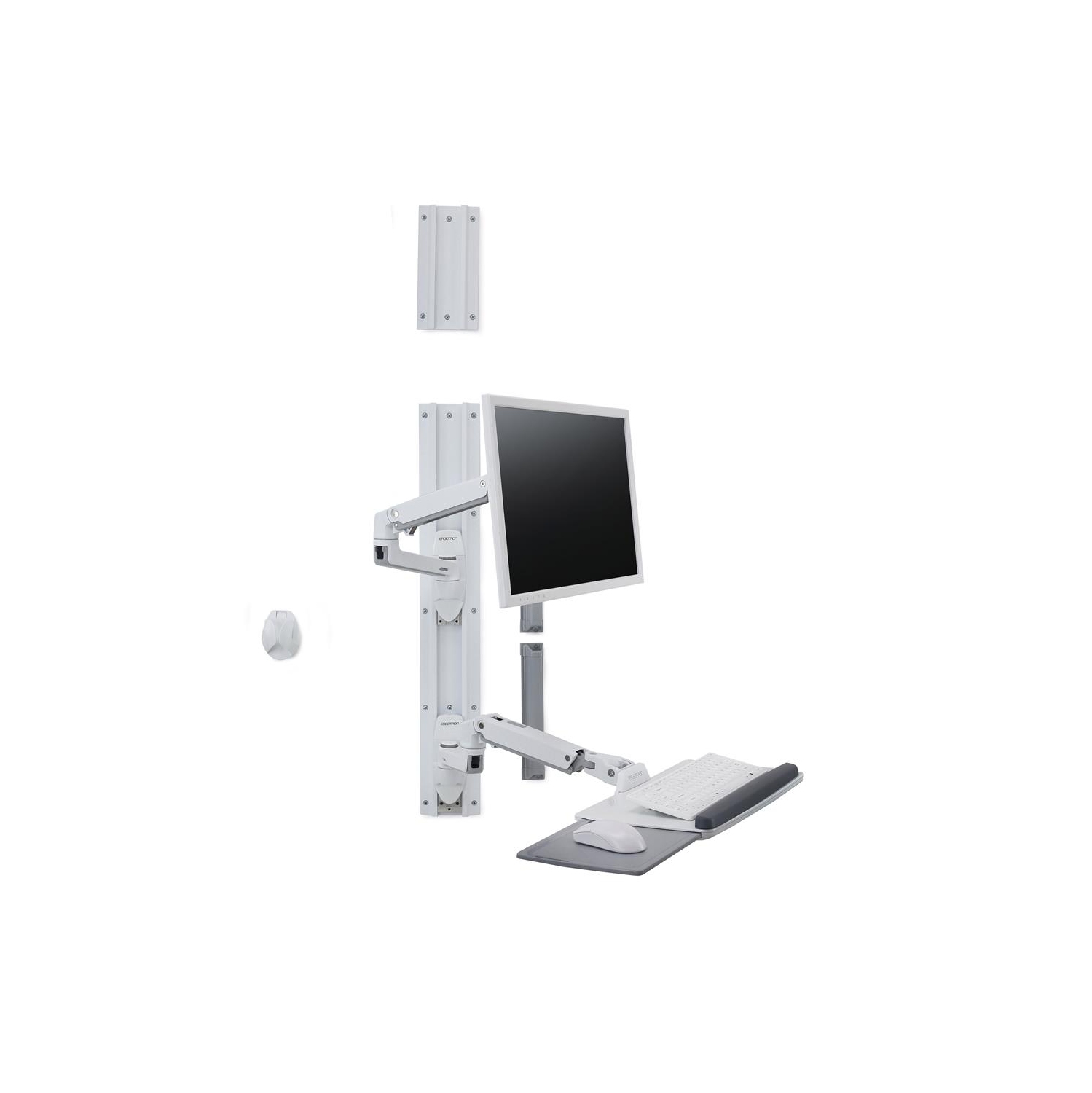 Ergotron LX Wall Mount System Keyboard & Monitor Mount - White - (45-551-216)