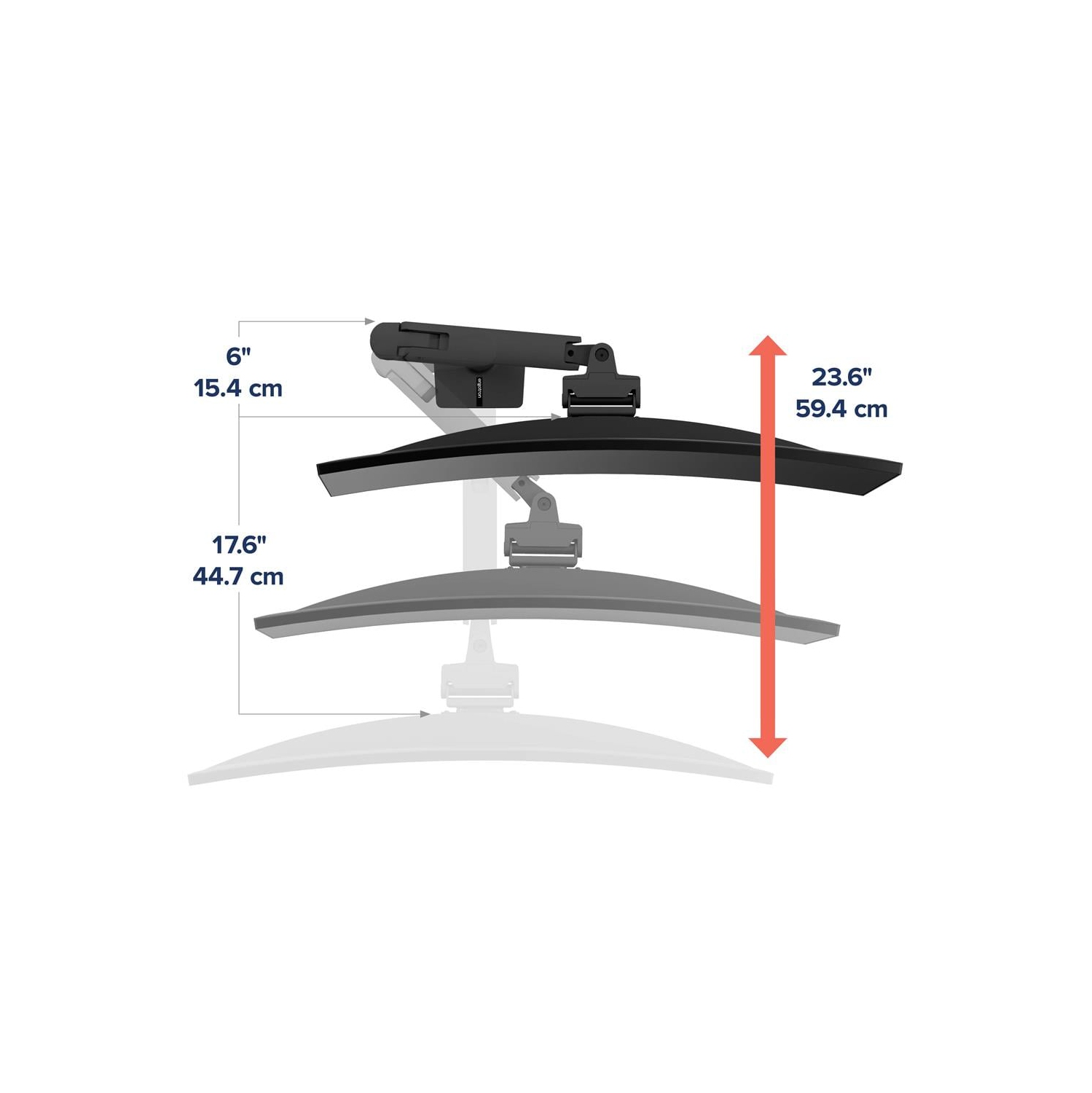 Ergotron HX Desk Monitor Arm for Heavy Monitor Mount - Matte Black -