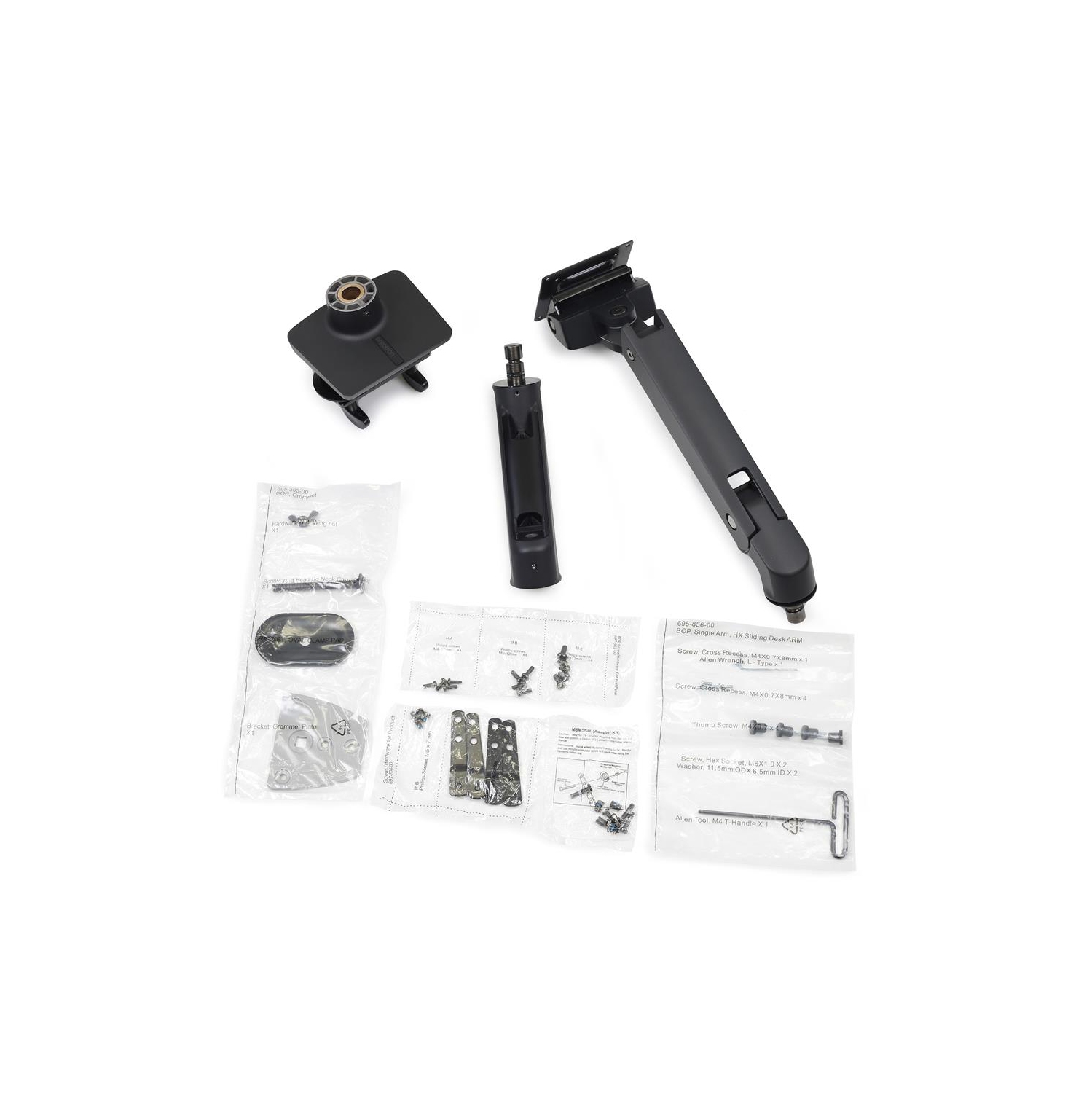 Ergotron HX Desk Monitor Arm for Heavy Monitor Mount - Matte Black -