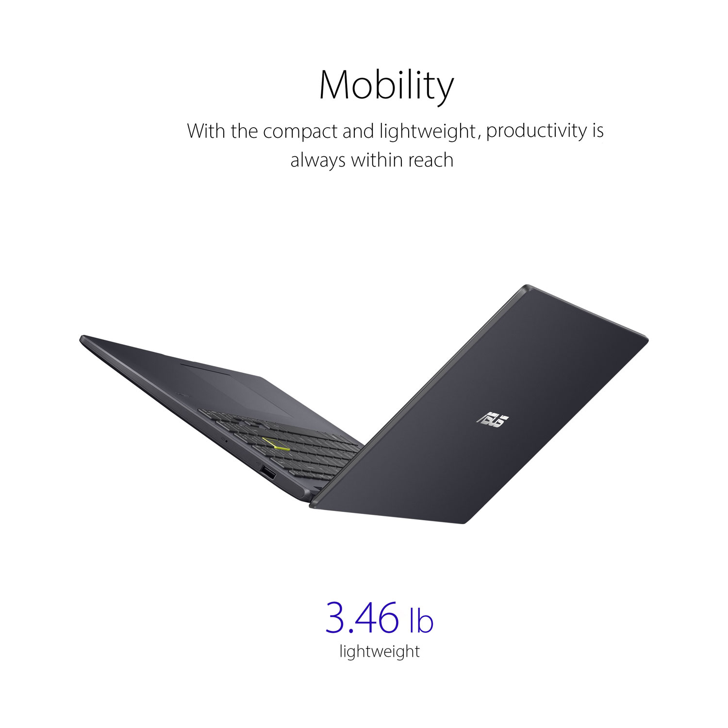 Portable de 15,6 po Vivobook Go 15 L510 d'ASUS avec Microsoft 365 pendant 1 an - Noir stellaire