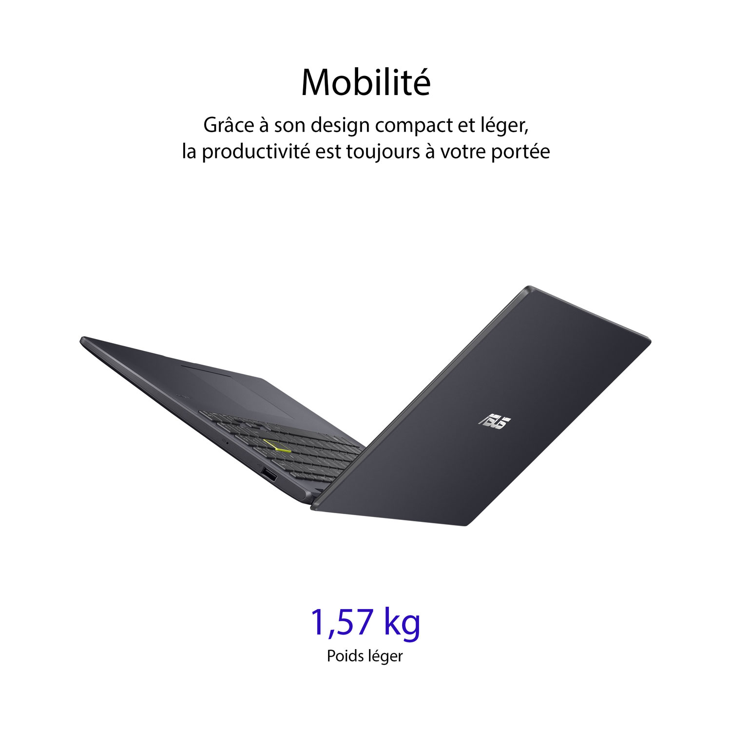 Portable de 15,6 po Vivobook Go 15 L510 d'ASUS avec Microsoft 365 pendant 1 an - Noir stellaire