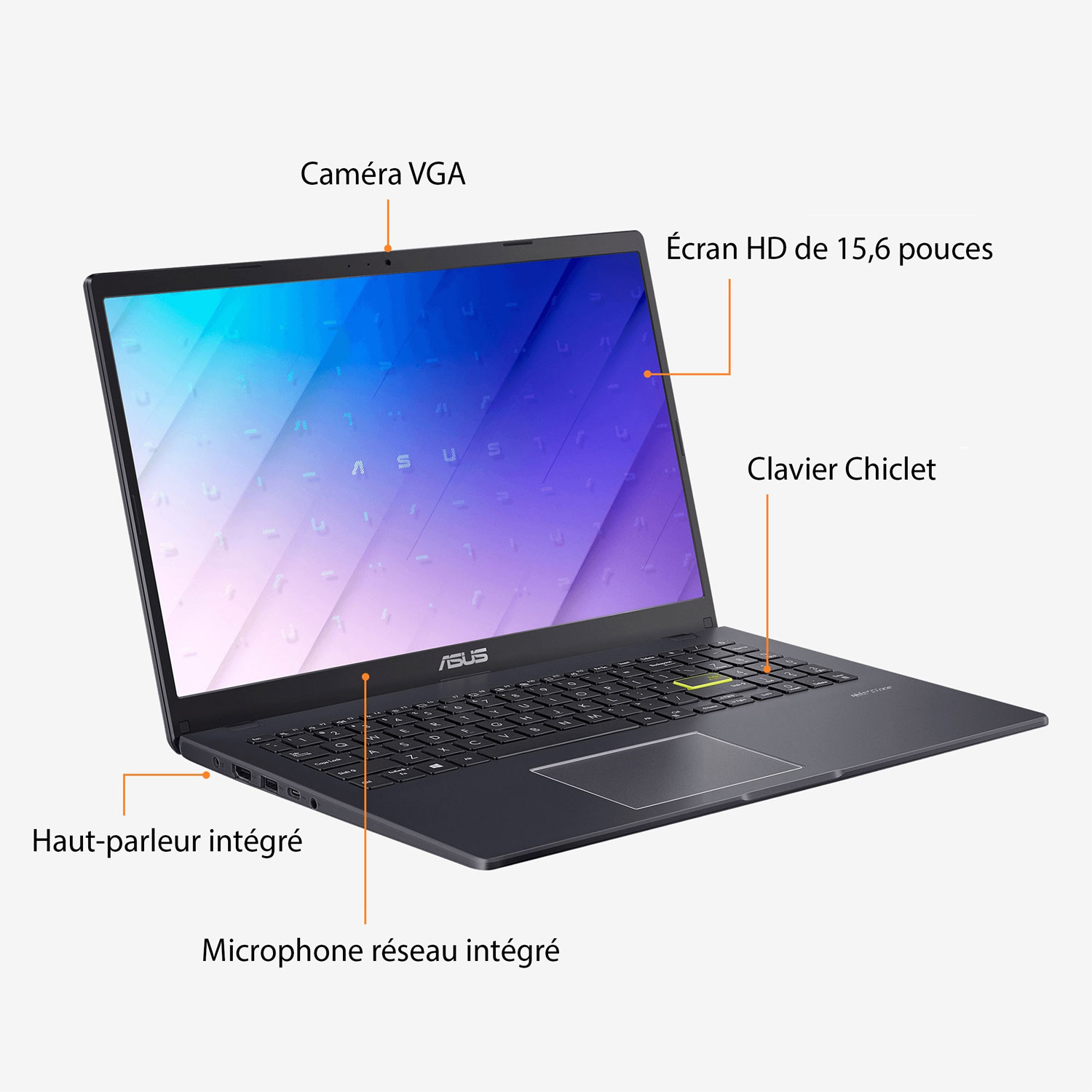 Portable de 15,6 po Vivobook Go 15 L510 d'ASUS avec Microsoft 365 pendant 1 an - Noir stellaire