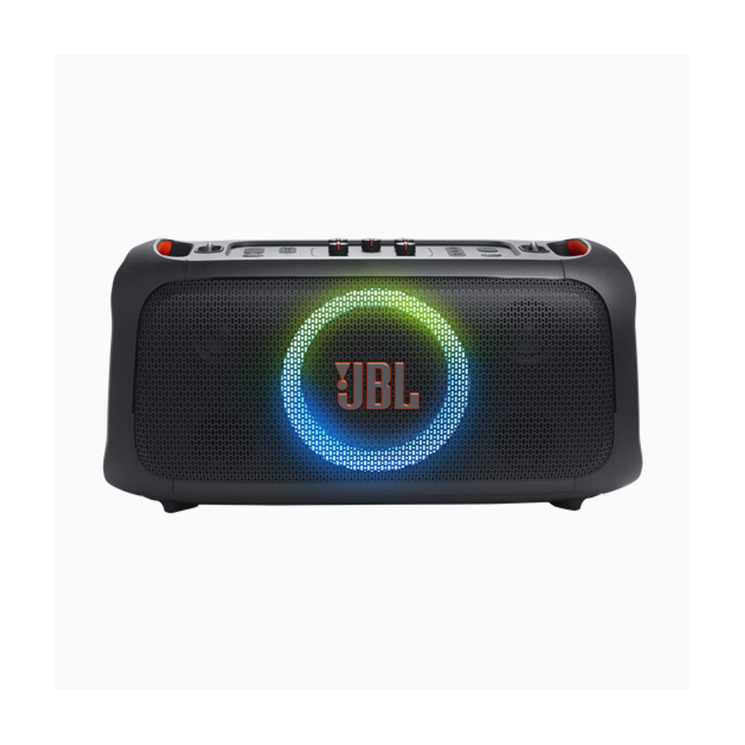 JBL PartyBox On-the-Go Essential Portable Party Speaker with Built-in Lights and Wireless Mic