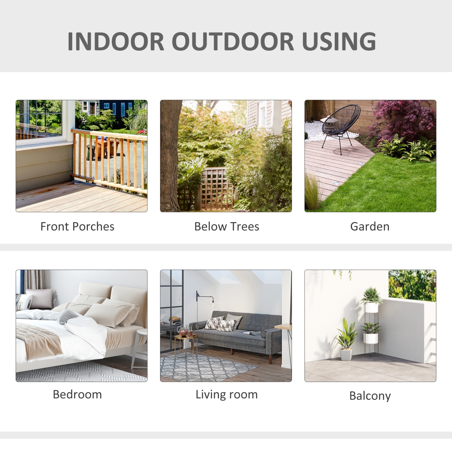 Chaise-hamac de patio Outsunny, balancelle-hamac suspendue en corde pour l'intérieur et l'extérieur avec dossier, mélange de coton-polyester,