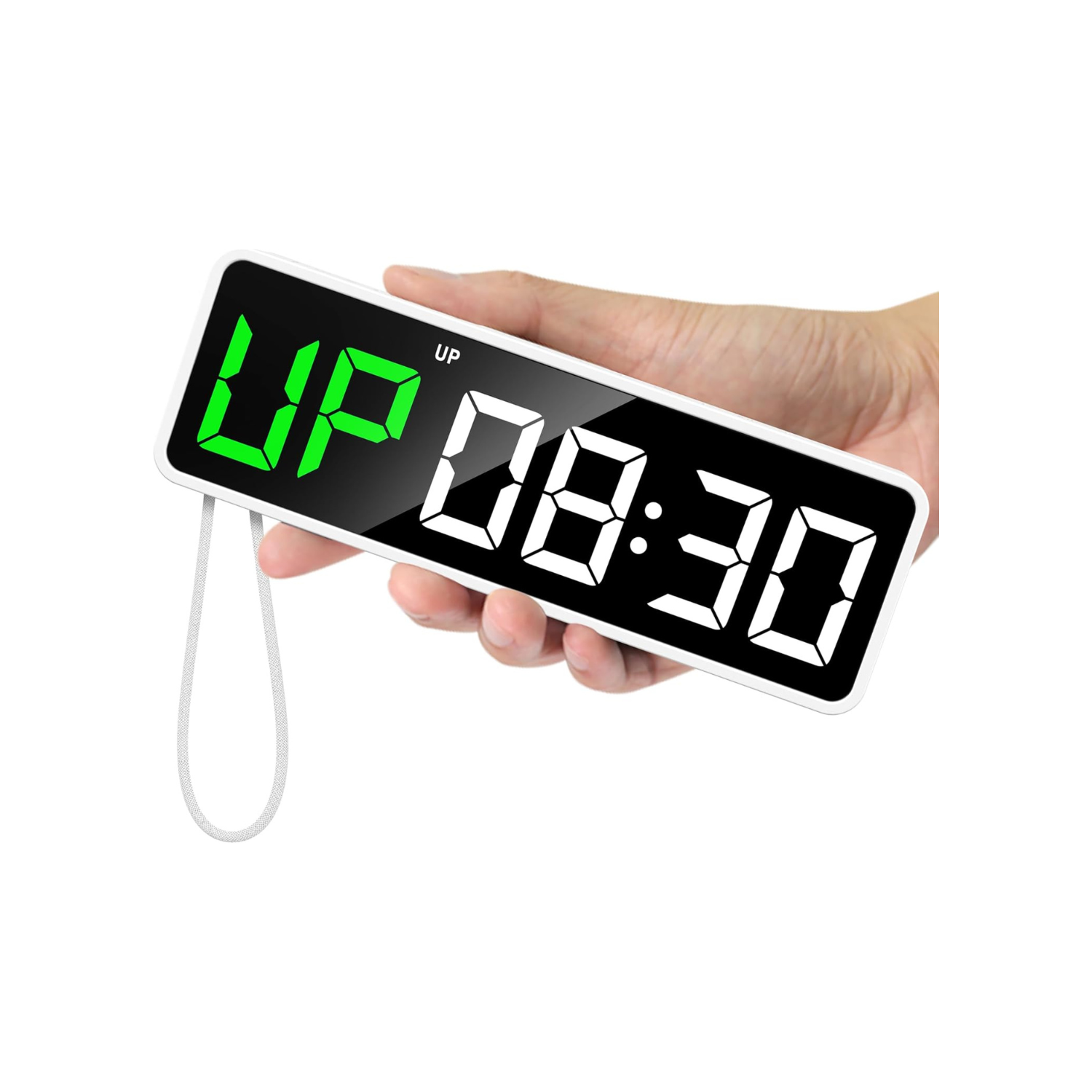 Portable Gym Timer Clock for Home Garage, Countdown/UP, Stopwatch, Workout Interval Timer with Powerful Battery, Strong Magnet, Adjustable Volume,