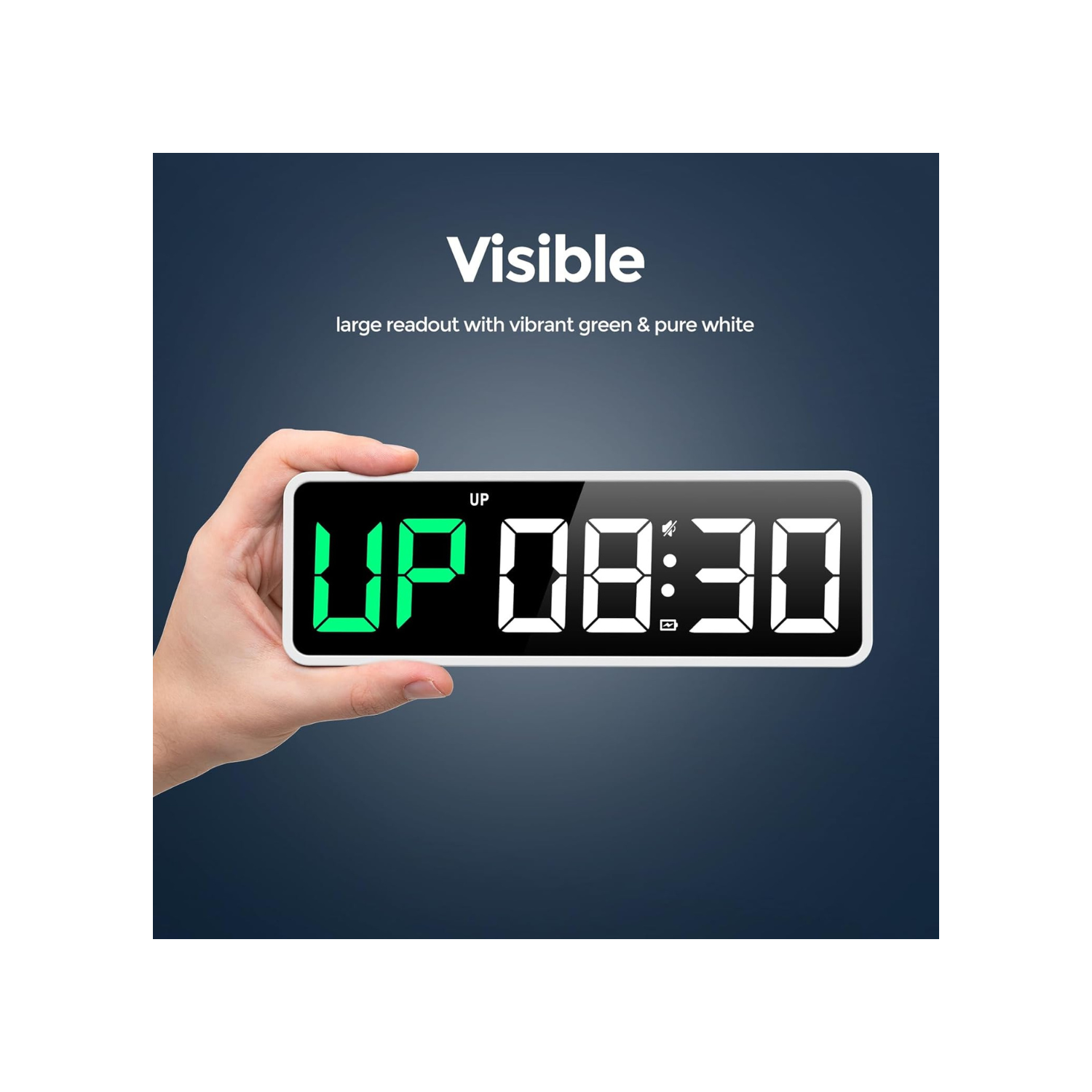 Portable Gym Timer Clock for Home Garage, Countdown/UP, Stopwatch, Workout Interval Timer with Powerful Battery, Strong Magnet, Adjustable Volume,