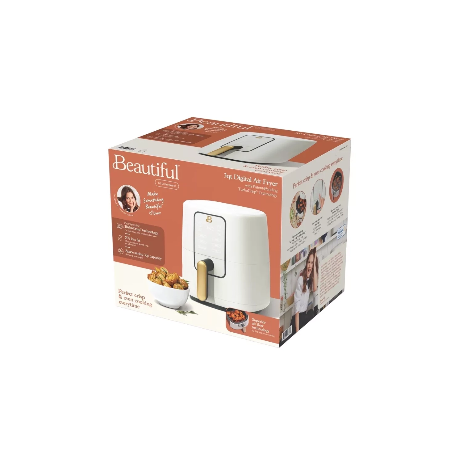 Magnifique friteuse à air chaud 3&nbsp;Qt avec technologie Turbo Crisp de Drew Barrymore, friteuse à air chaud 3&nbsp;Qt