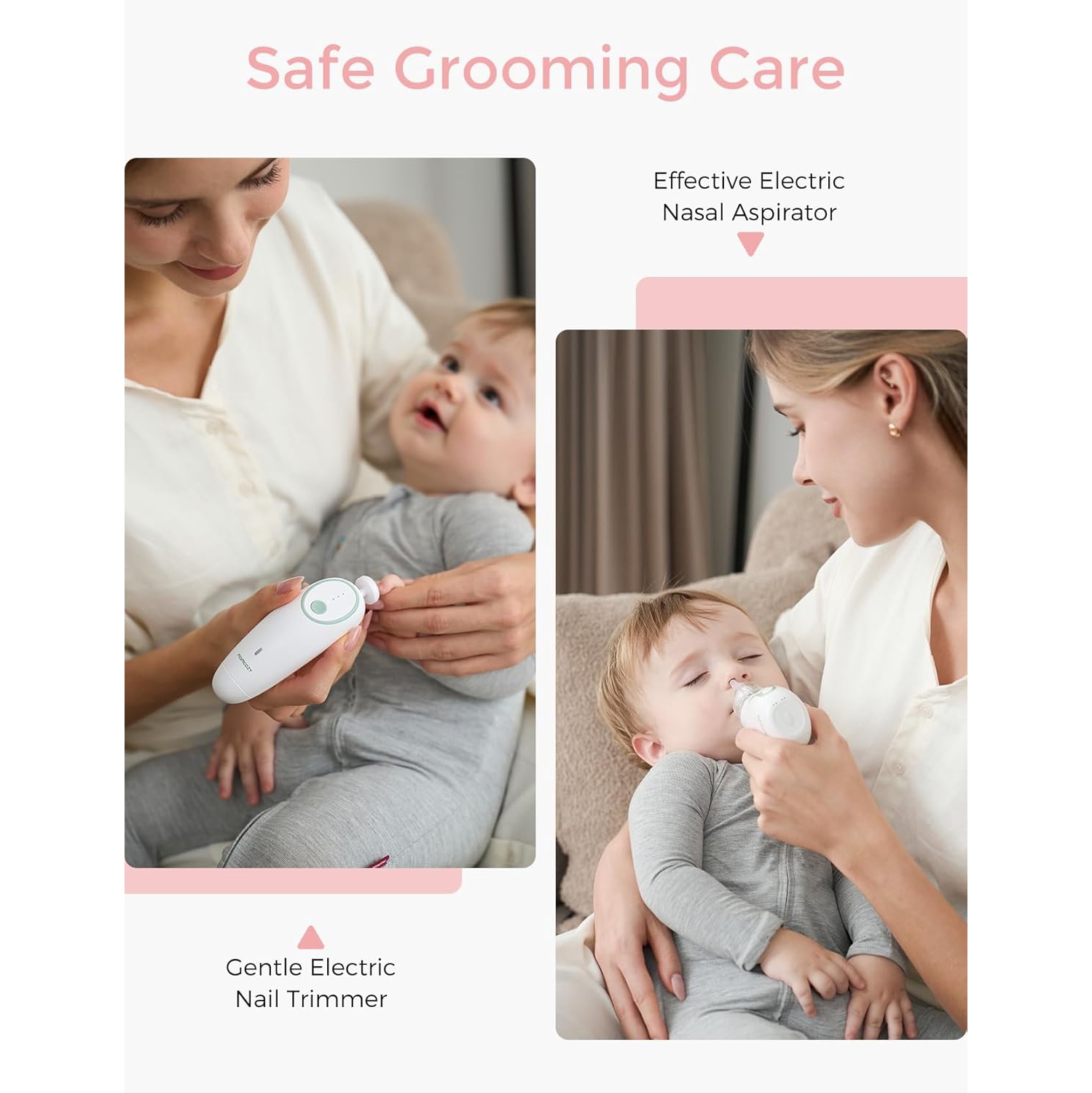 Momcozy Elite Baby Kit, Superior Gift Set, Include Electric Nail File&Nasal Aspirator, Heated Tummy Wrap,Thermometer,Bath Brush,Teether,Medicine