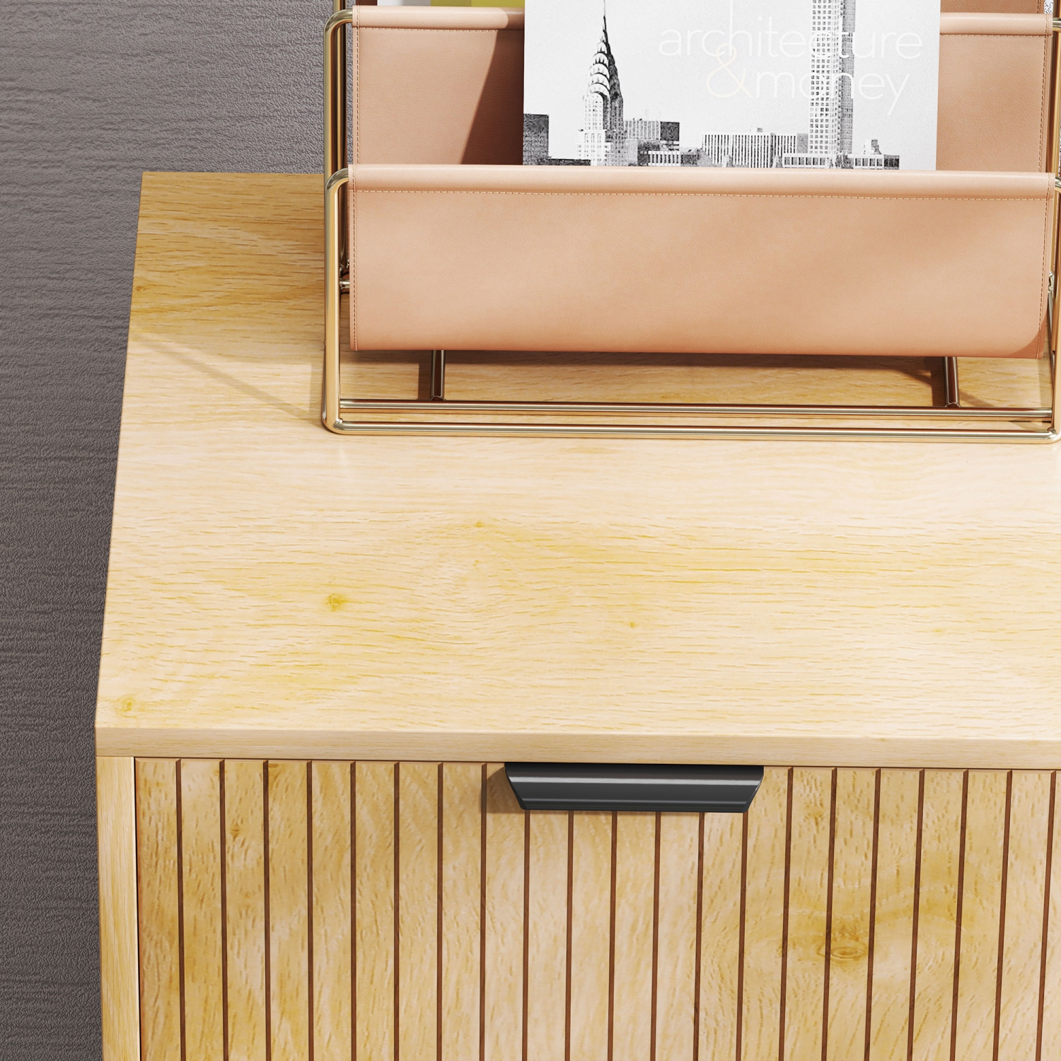 HOMCOM Sideboard Storage Cabinet with Doors & Adjustable Shelf, Freestanding Accent Cabinet with Wood Legs, Oak