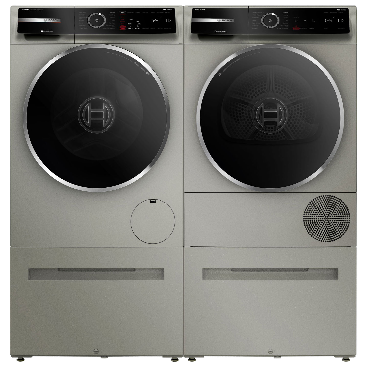 Bosch 800 Series 4.0 Cu. Ft. Heat Pump Electric Dryer - Pearl Steel