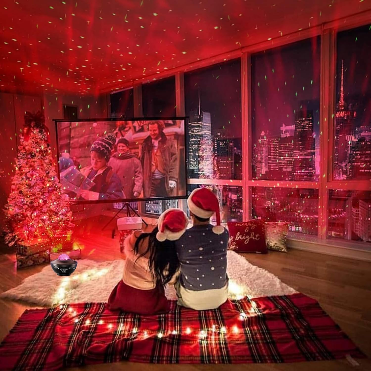 Galaxy Star Projector, Nebula LED Night Light for Room Decor, Ocean Wave Starry Sky Light Projector for Bedroom/Home Theater, Remote & Bluetooth