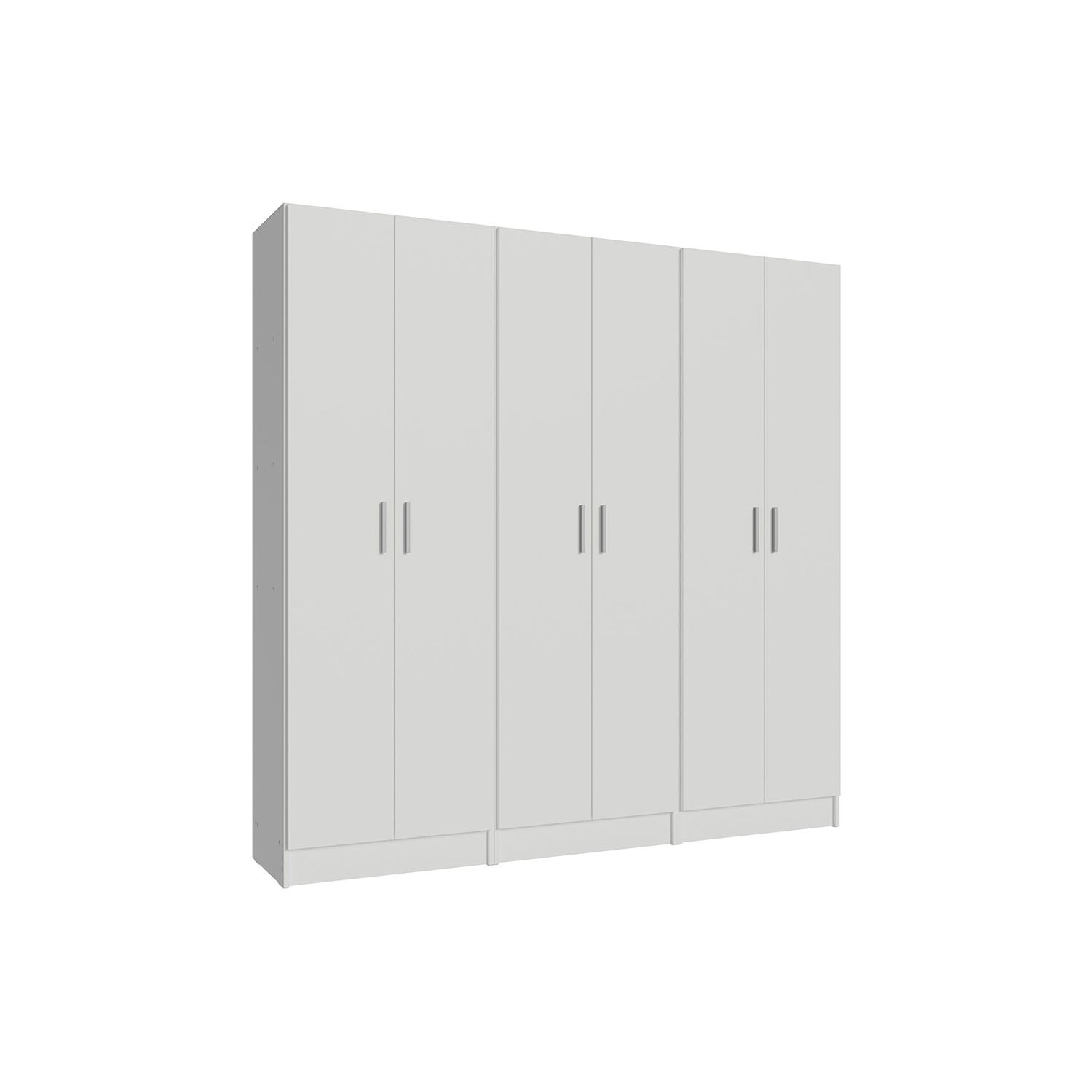 Armoire garde-robe Madesa avec 6 portes et 15 tablettes utilitaires Unité de rangement en bois de 71&nbsp;po de long pour chambre, bureau, salle de