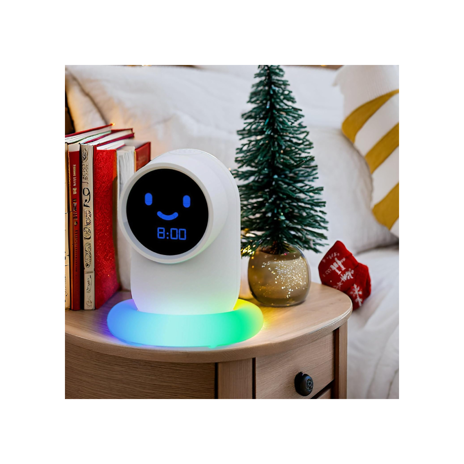 Cute Alarm Clock,Ok to Wake Clock,Alarm Clock for Bedrooms, Alarm Clock with Night LED, Set Sleep/Wake Trainer,NAP time,Sound Machine,Sleep Training
