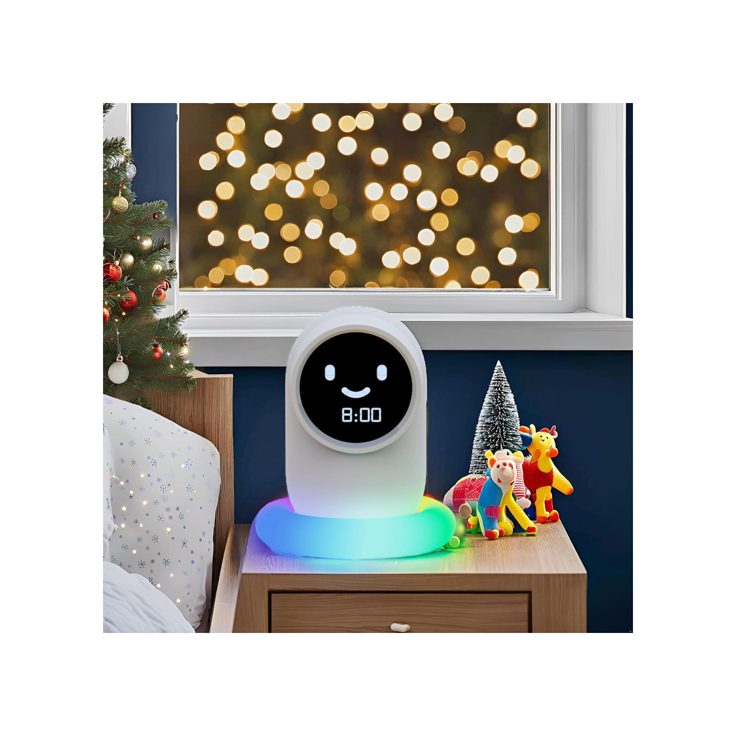 Cute Alarm Clock,Ok to Wake Clock,Alarm Clock for Bedrooms, Alarm Clock with Night LED, Set Sleep/Wake Trainer,NAP time,Sound Machine,Sleep Training