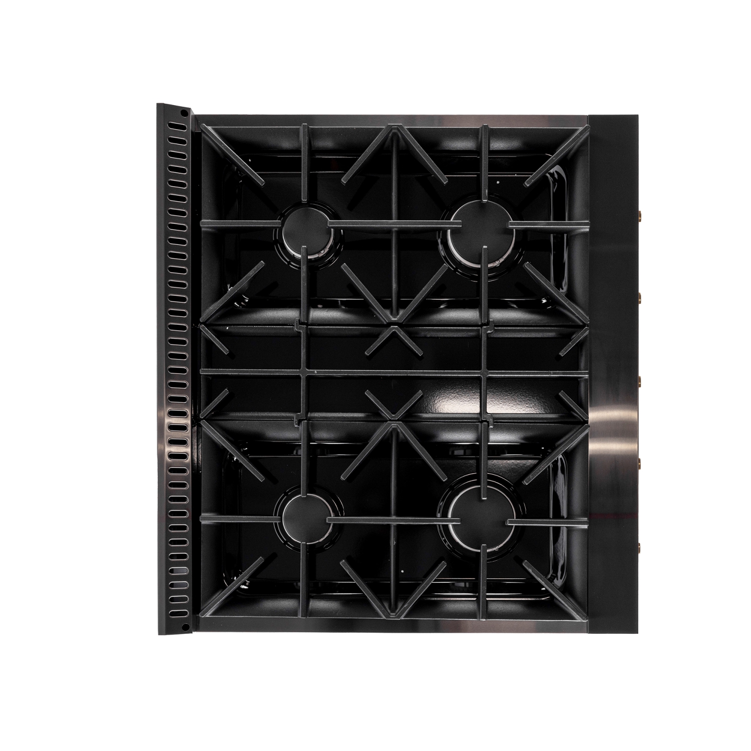 Four à micro-ondes Professional 30&nbsp;po de KitchenAid, 4,2 pi³ avec Cuisinière biénergie à 4 brûleurs pour le gaz naturel Gemstone + hotte de