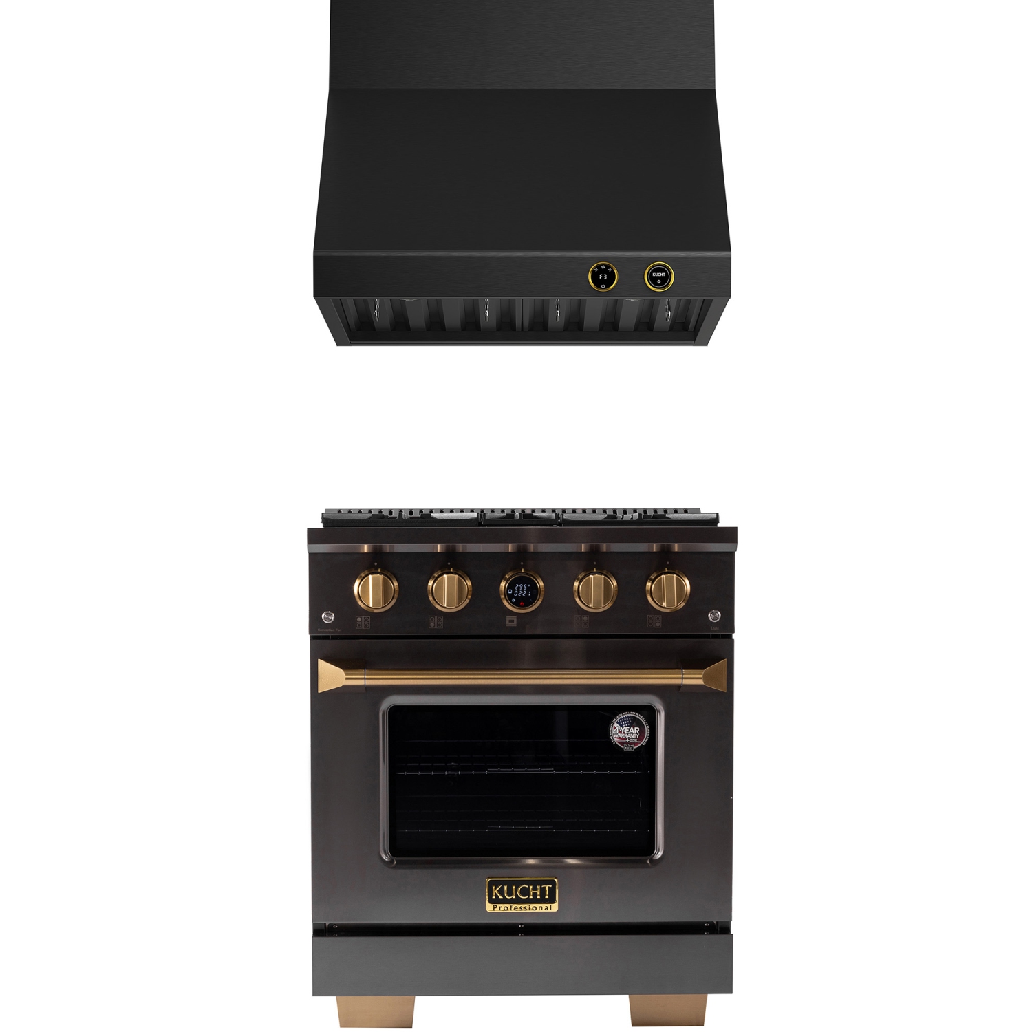 Four à micro-ondes Professional 30&nbsp;po de KitchenAid, 4,2 pi³ avec Cuisinière biénergie à 4 brûleurs avec système au gaz naturel Gemstone et