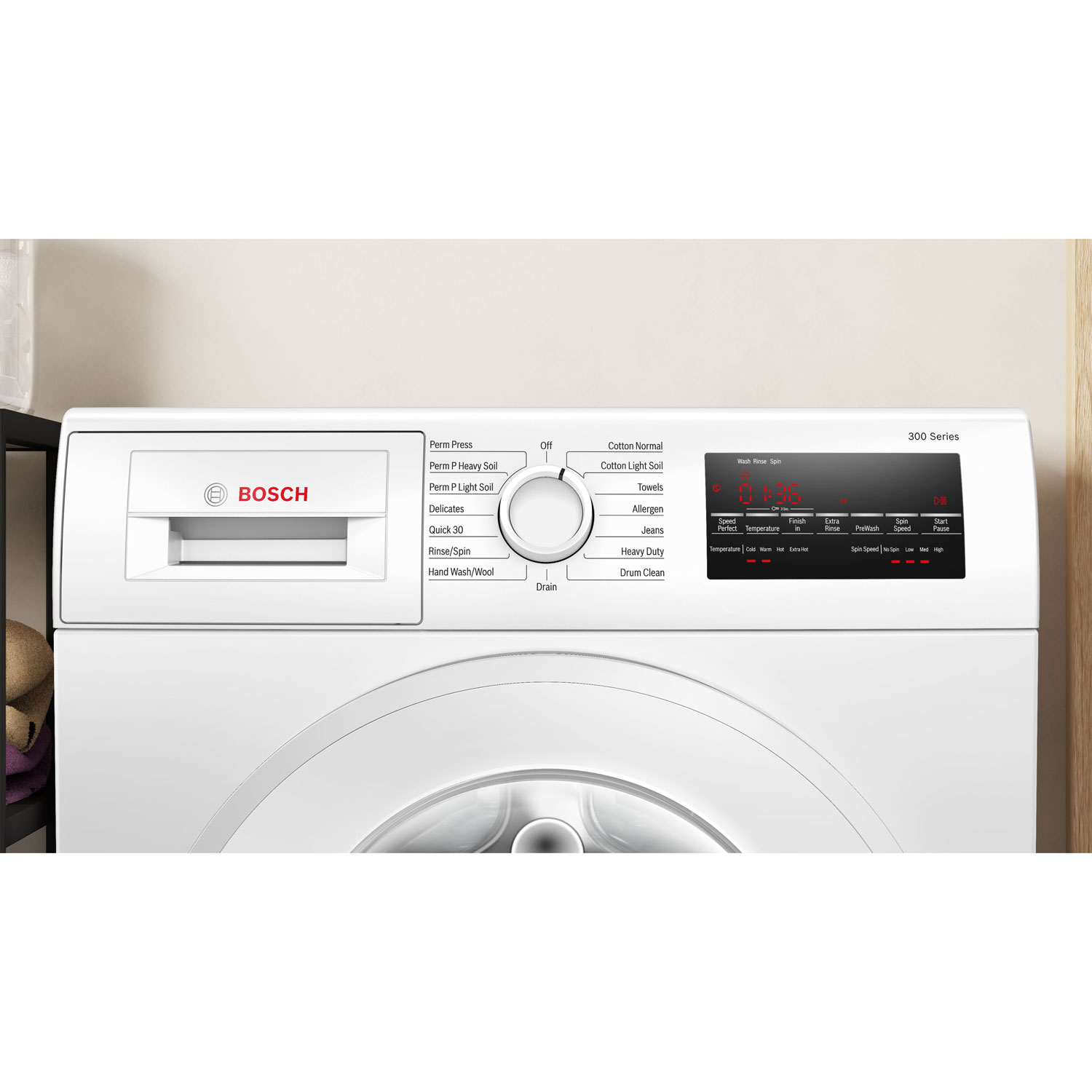 Laveuse à chargement frontal compacte haute efficacité de 2,2 pi³ série 300 de Bosch - Blanc