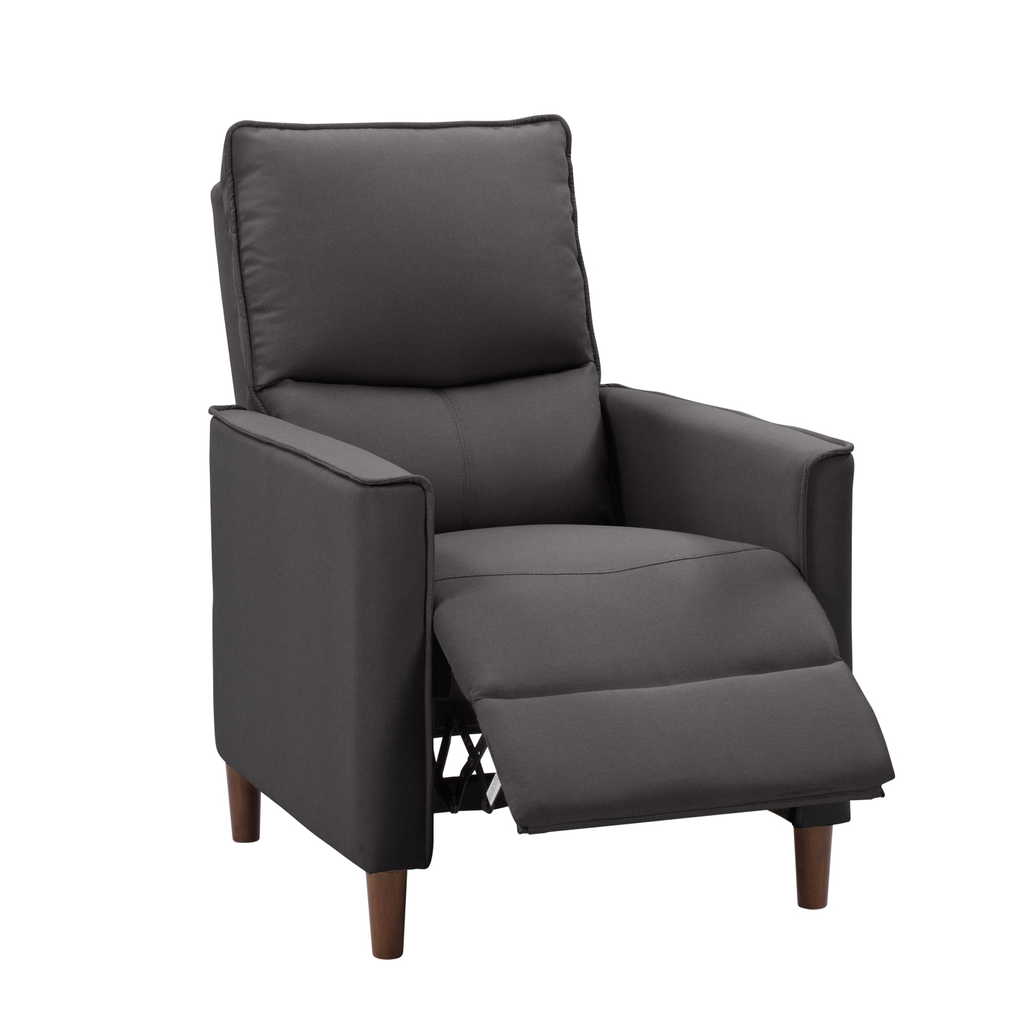 Fauteuil inclinable manuel rembourré de Corliving, fauteuil inclinable moderne pour petits espaces, salon, chambre à coucher, gris foncé
