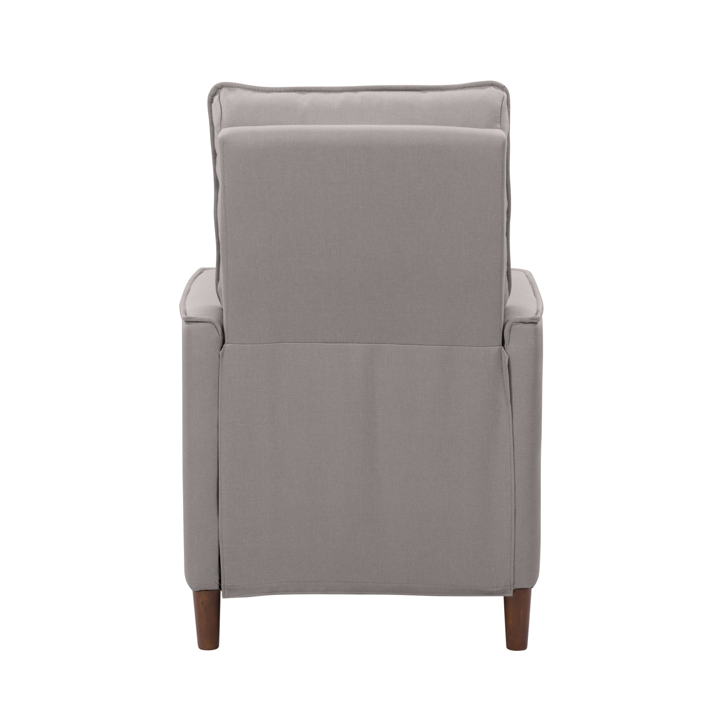 Corliving Upholstered Manual Recliner, Modern Recliner for Small Spaces, for Living Room, Bedroom, Light Grey