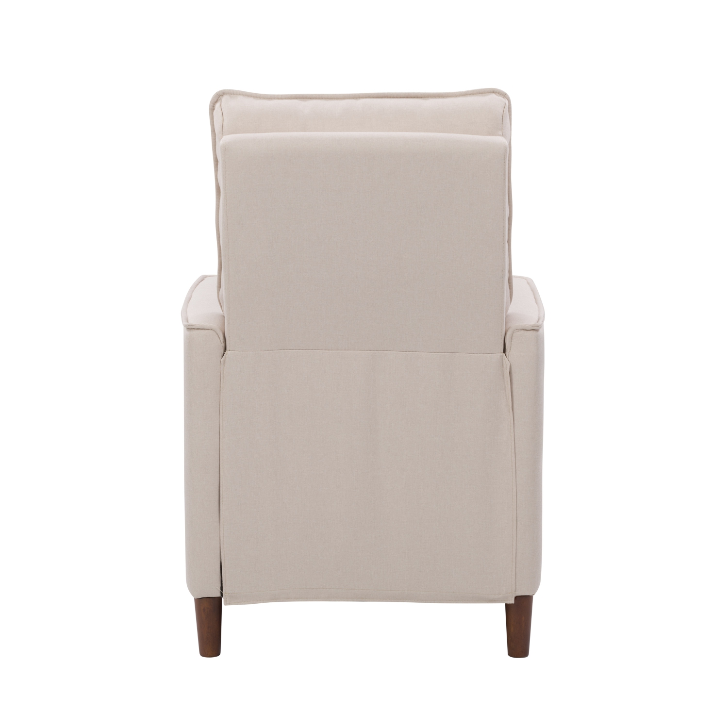 Corliving Upholstered Manual Recliner, Modern Recliner for Small Spaces, for Living Room, Bedroom, Beige