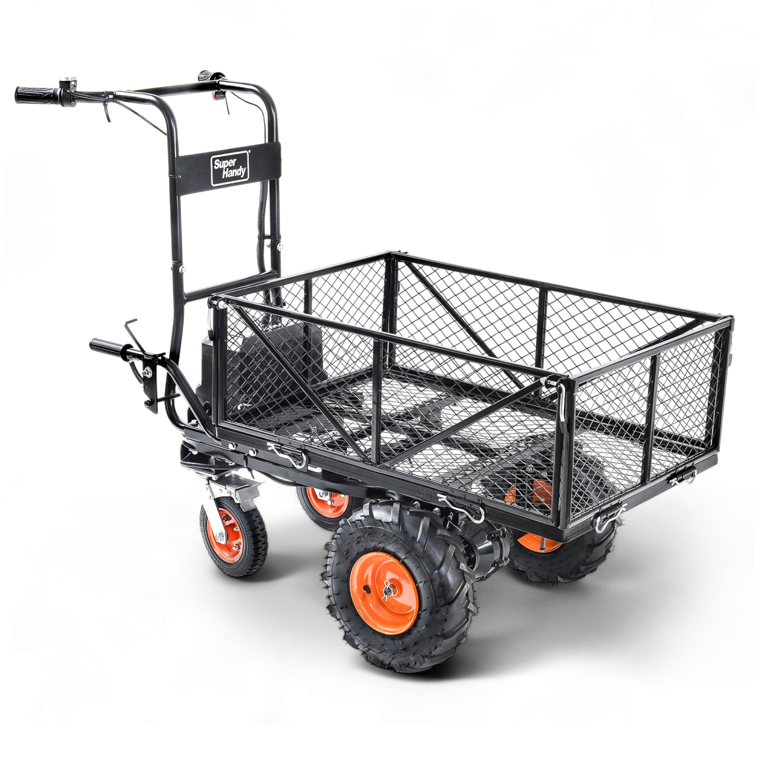 SuperHandy Utility Service Cart Power Wagon Wheelbarrow Electric 48V DC Powered 660Lbs Load and 1000Lbs+ Hauling Capacity Farm and Garden All Purpose