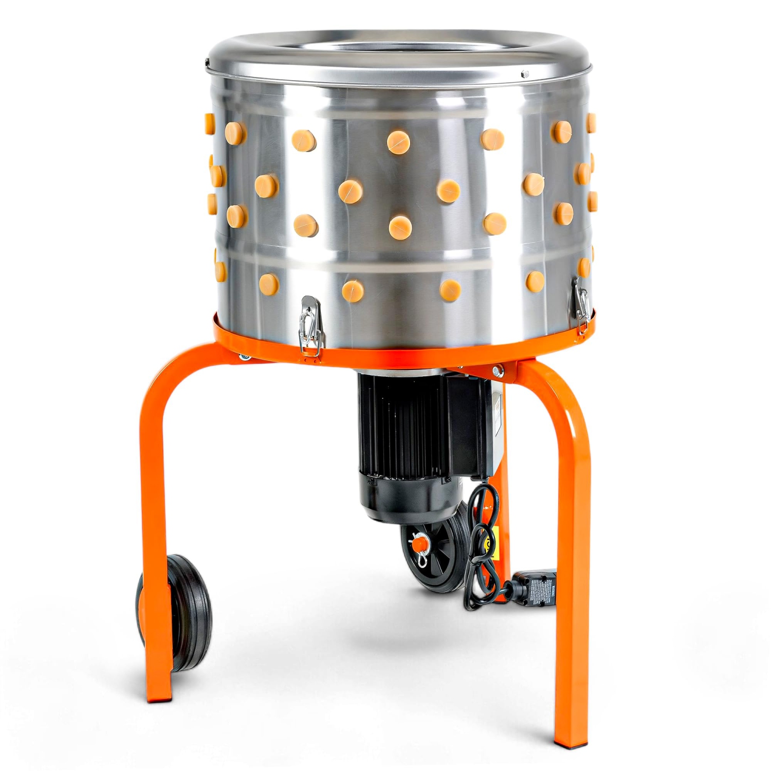 SuperHandy Chicken Plucker 1HP 120VAC - Electric Stainless Steel Poultry Processing Machine with 92 Soft Fingers, 20" Drum, GFCI Safety & Waterproof