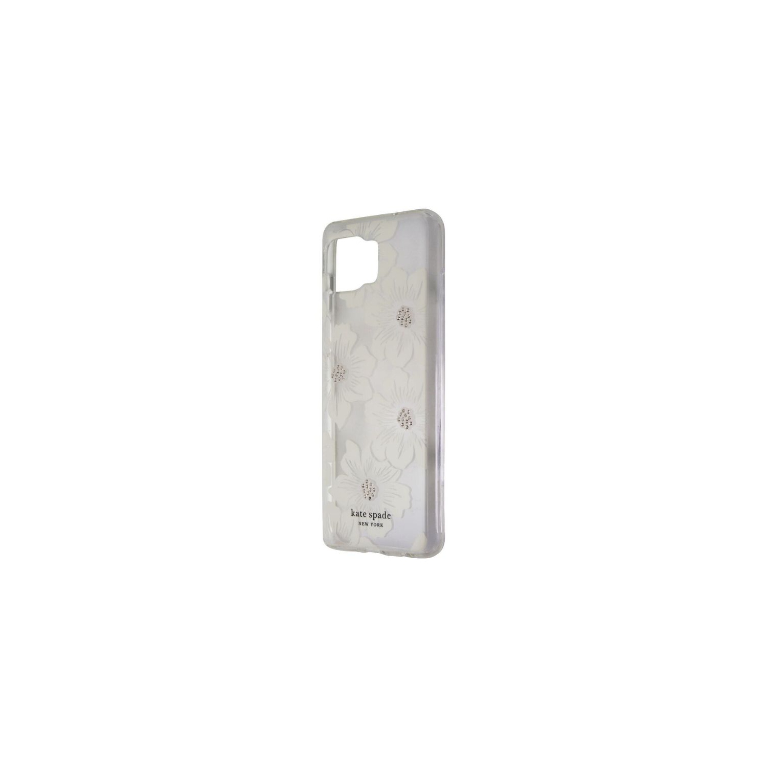 Kate Spade Protective Hardshell Case for Motorola One 5G | White Hollyhock Clear