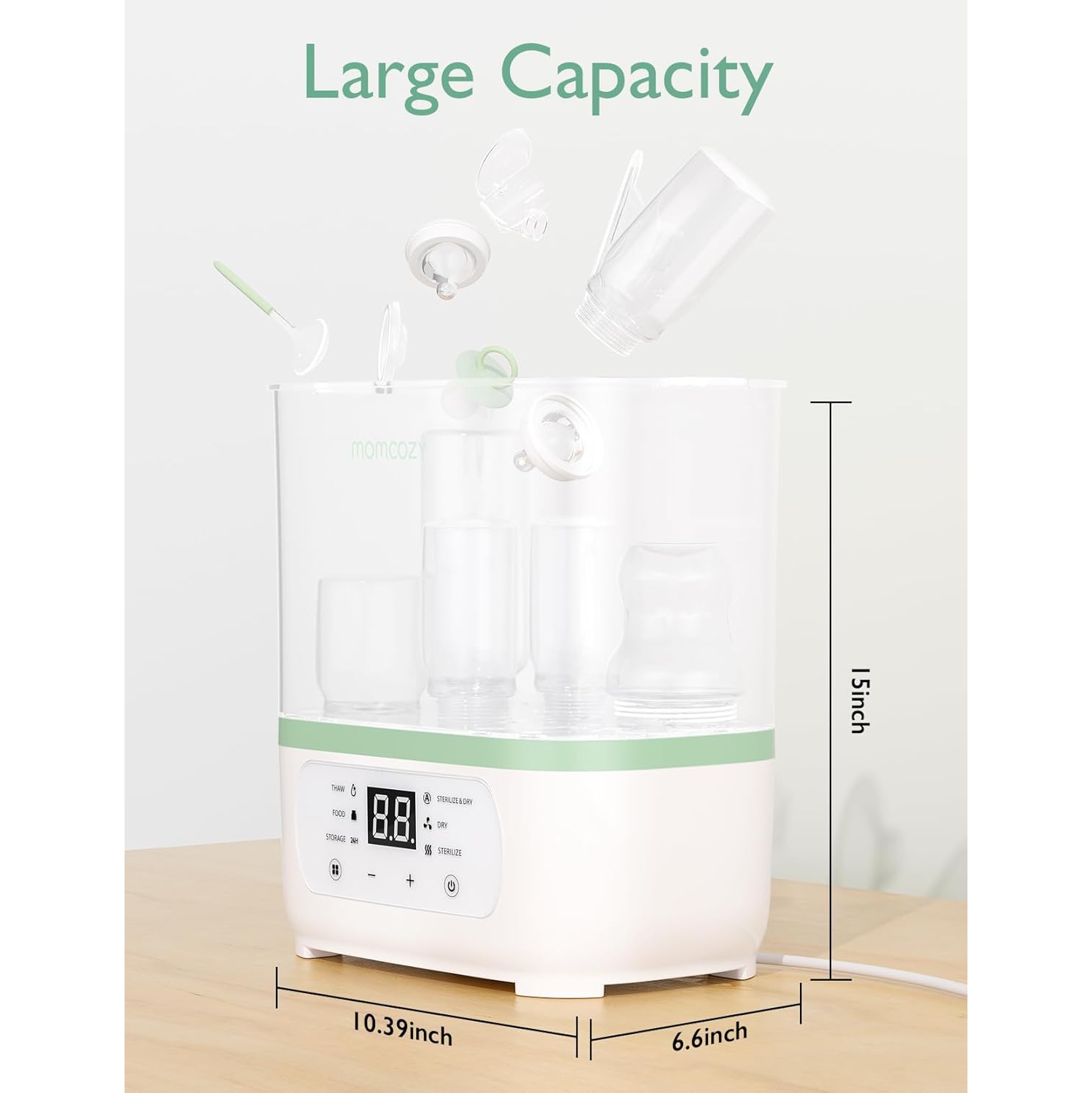 Momcozy Bottle Sterilizer and Dryer, 8-in-1Electric Steam Baby Bottle Sterilizer for Baby Bottles, Baby stuffs & Breast Pump Accessories