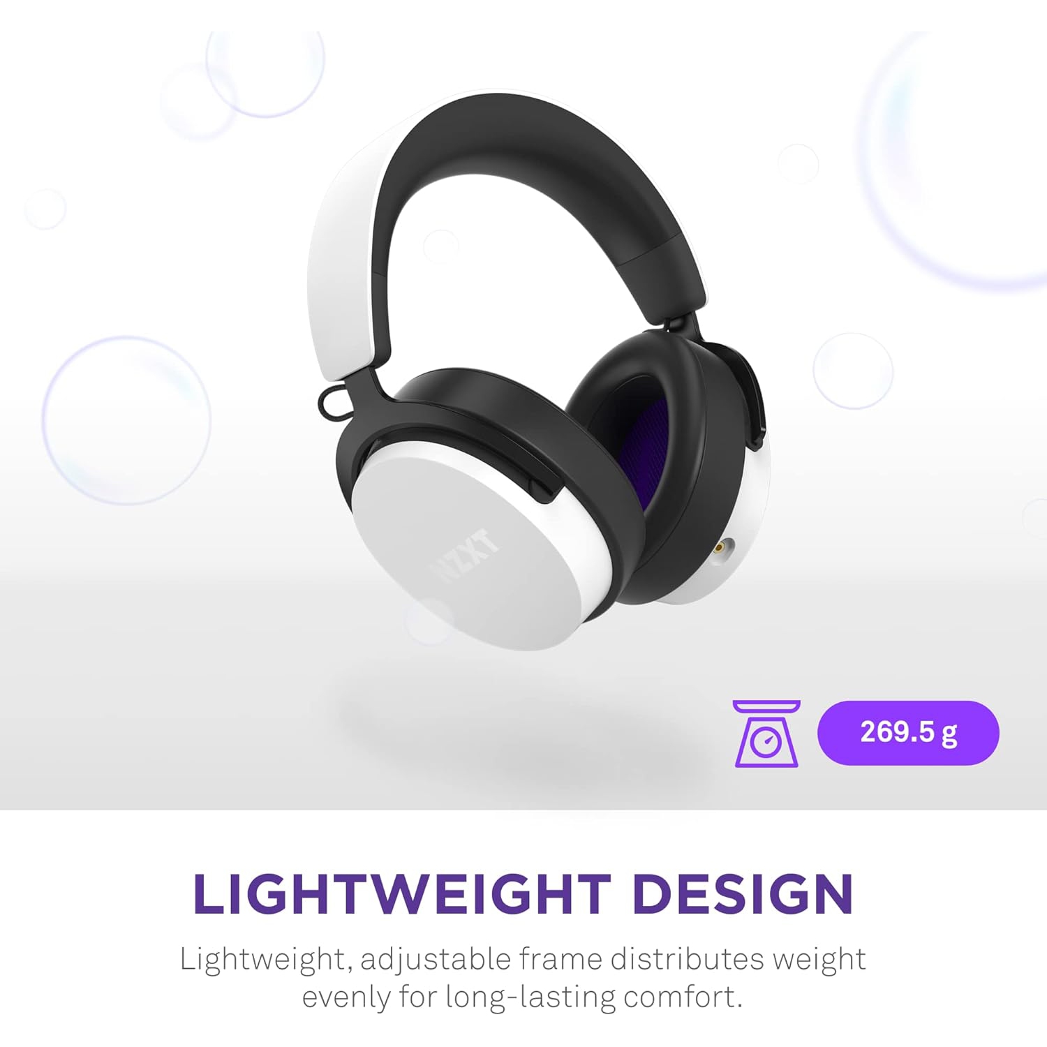 NZXT Relay Wired PC Gaming Headset – White (AP-WCB40-W2) Open