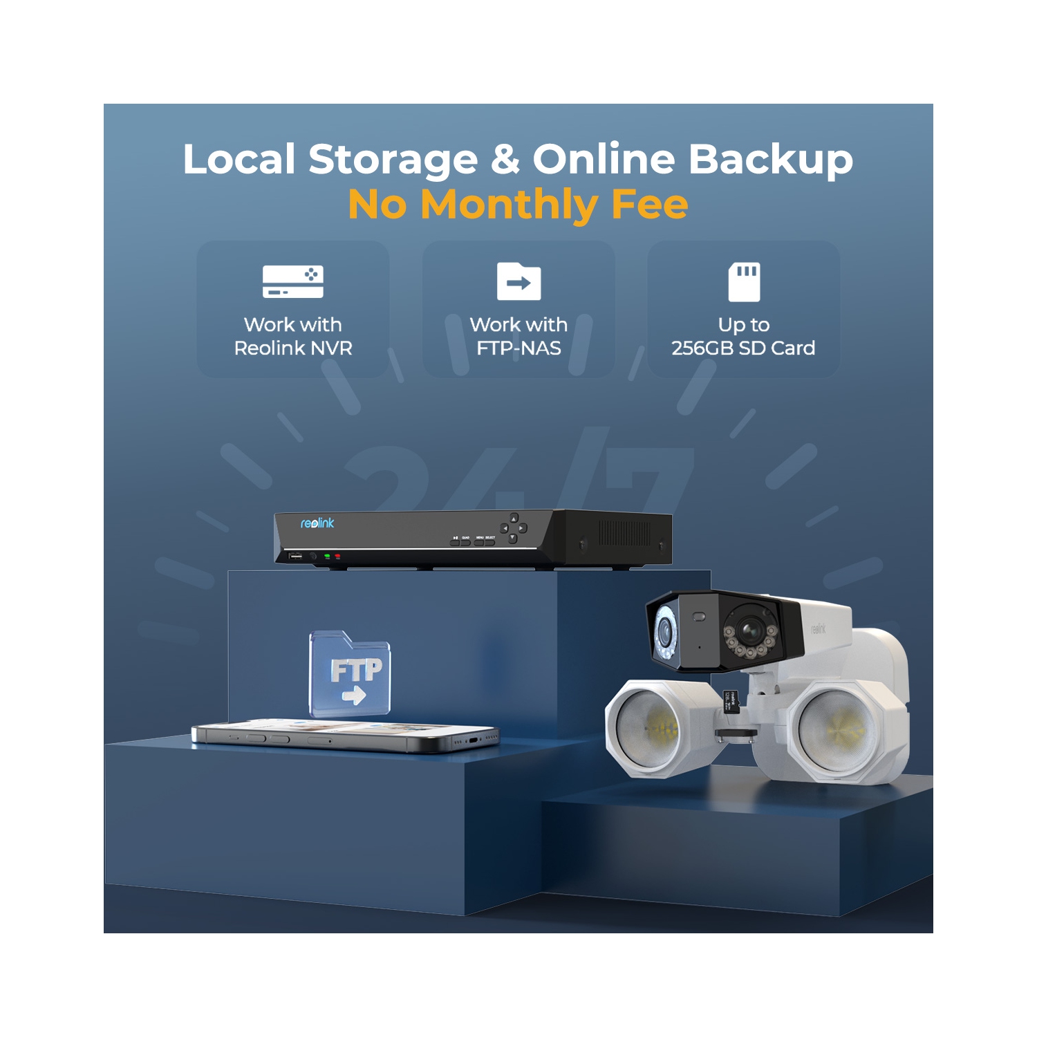 Reolink 4K 180° Dual Lens Floodlight Security Camera, Person/Vehicle Detection, Color Night Vision, Two-Way Audio, Power over Ethernet