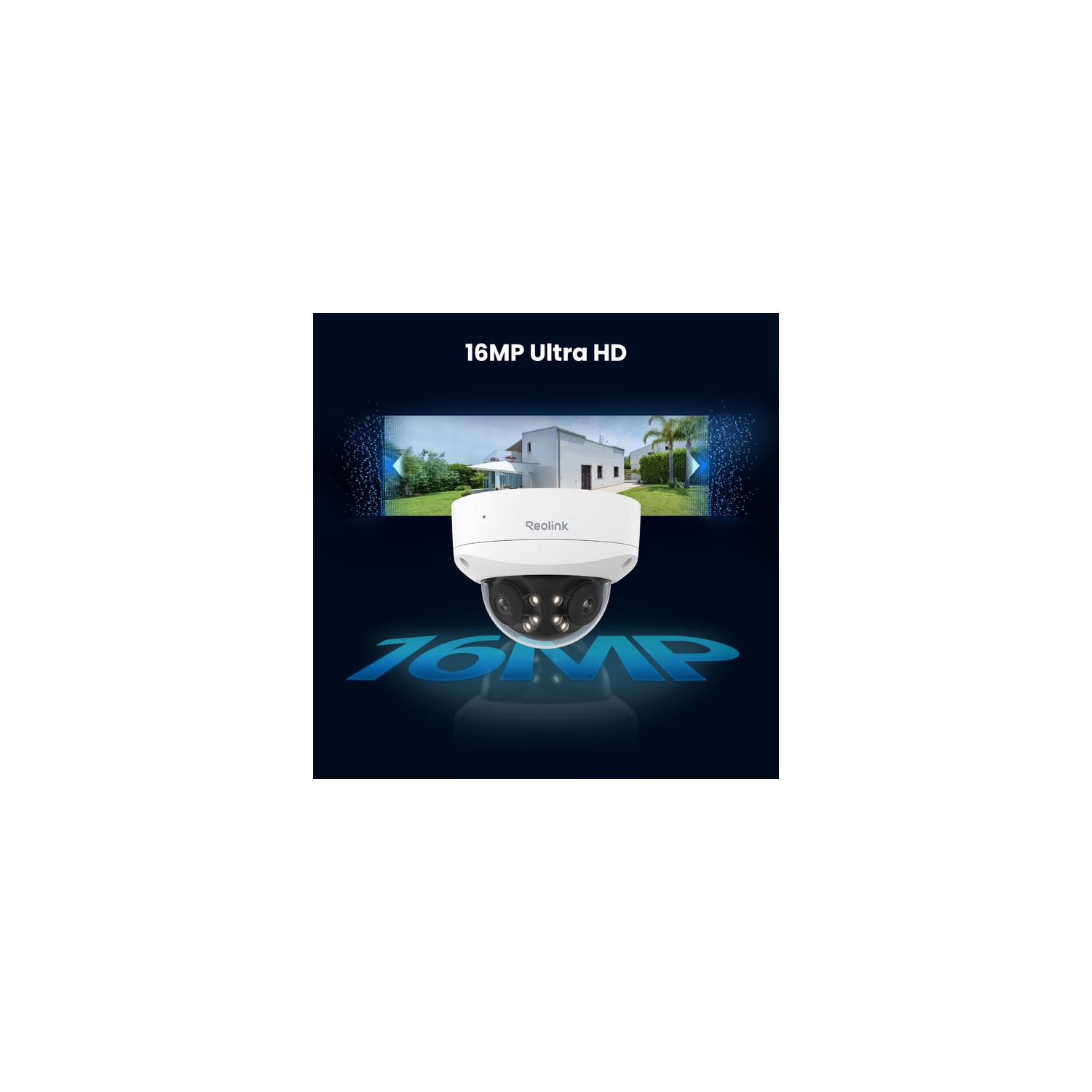 Reolink Duo 3V PoE - 16MP UHD IK10 Dual-Lens PoE Camera with Motion Track, 180° Panorama, Color Night Vision