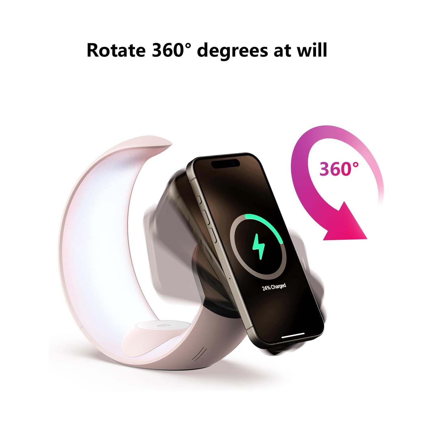 Wireless Charging Station with Lights, 4 in 1 Bedroom Night Light for Kids Adults, Ideal for Birthday Gifts/White Elephant Gifts for Adults/Gifts for